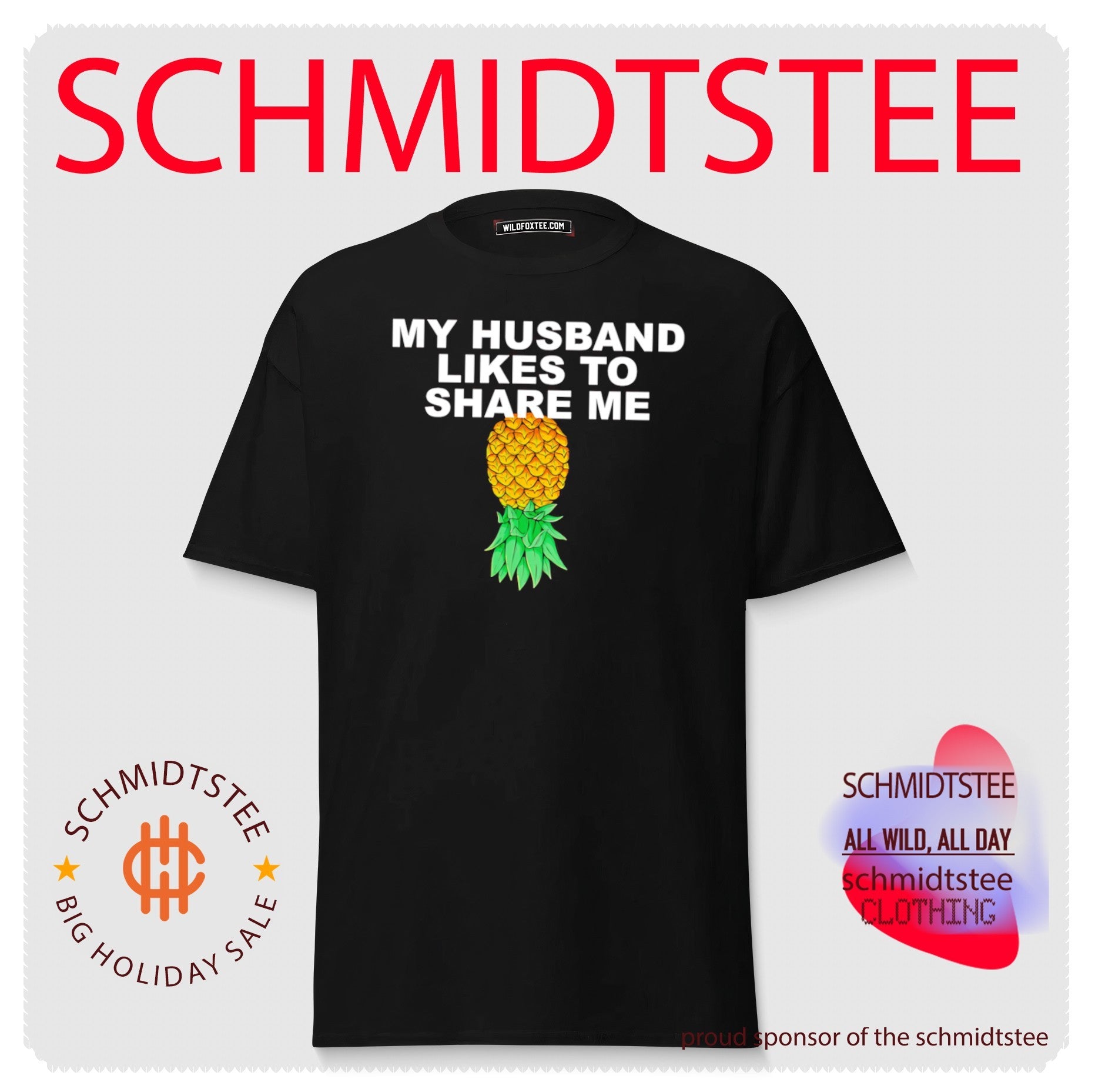 My husband likes to share me upside down pineapple shirt