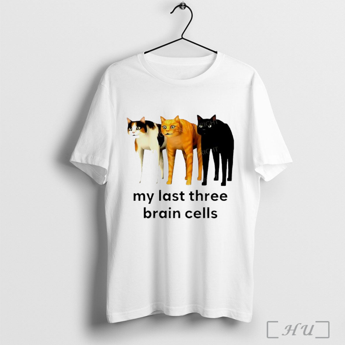 My Last Three Brain Cells Cats T Shirt