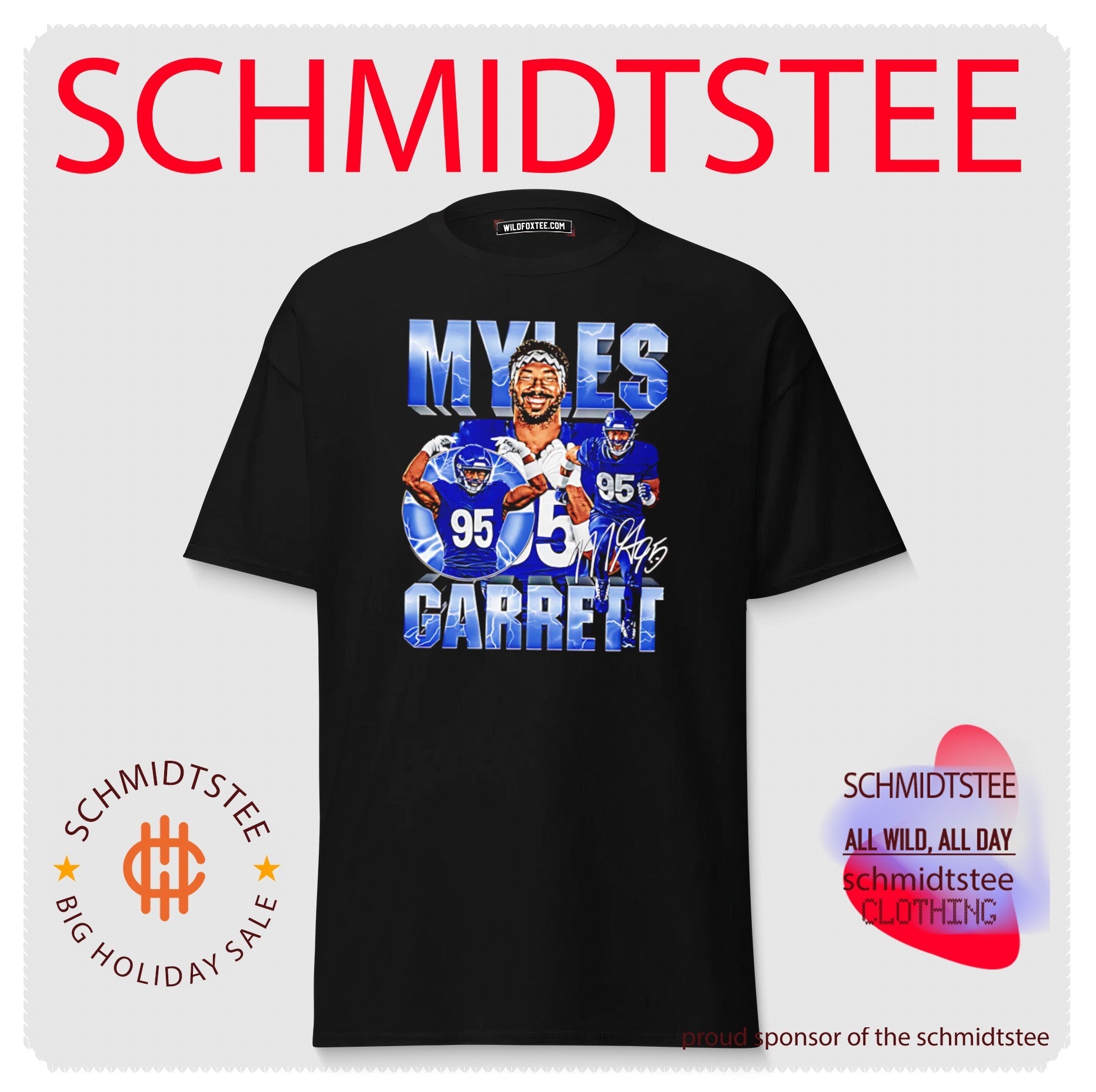 Myles Garrett Los Angeles Rams player collage signature shirt