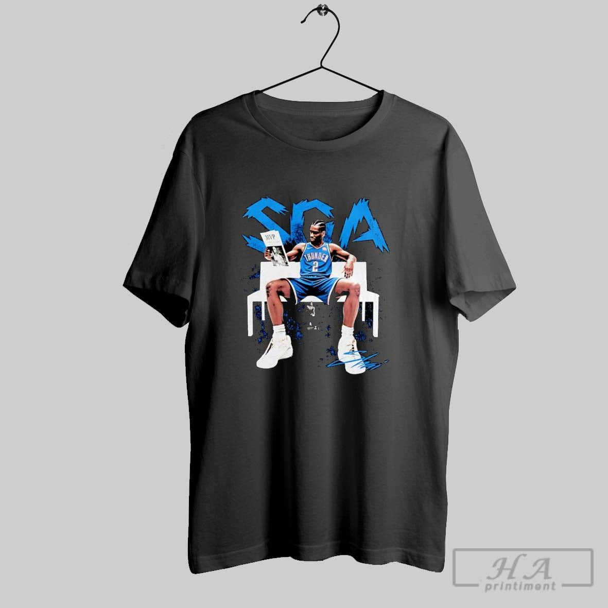Nba Shai Gilgeous Alexander Okc Sit And Read The Newspaper Mvp Shirt Hoodie Sweater Longsleeve