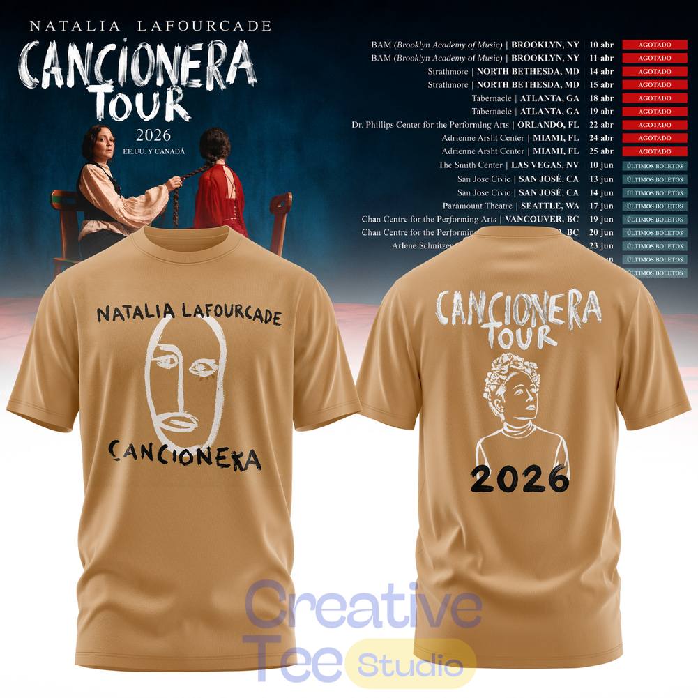 Natalia Lafourcade Cancionera Tour 2026 Face Sketch Tee