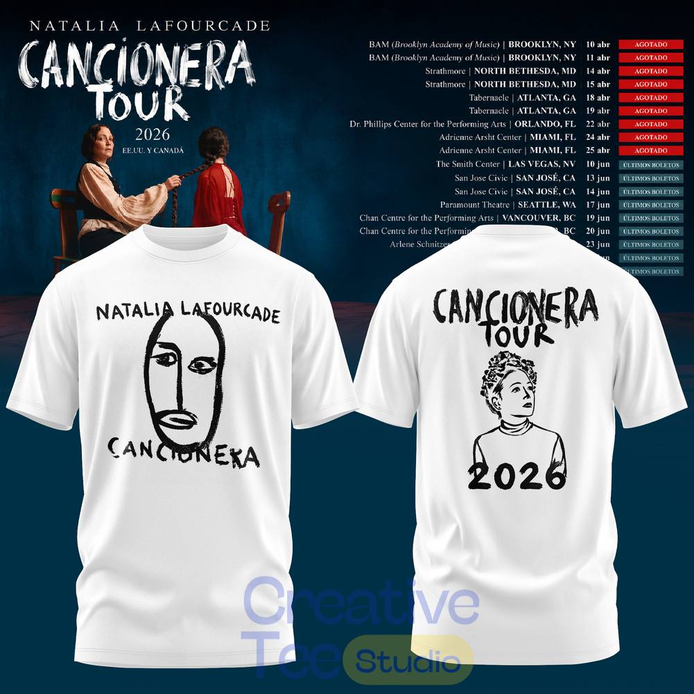 Natalia Lafourcade Cancionera Tour 2026 Face Sketch Tee