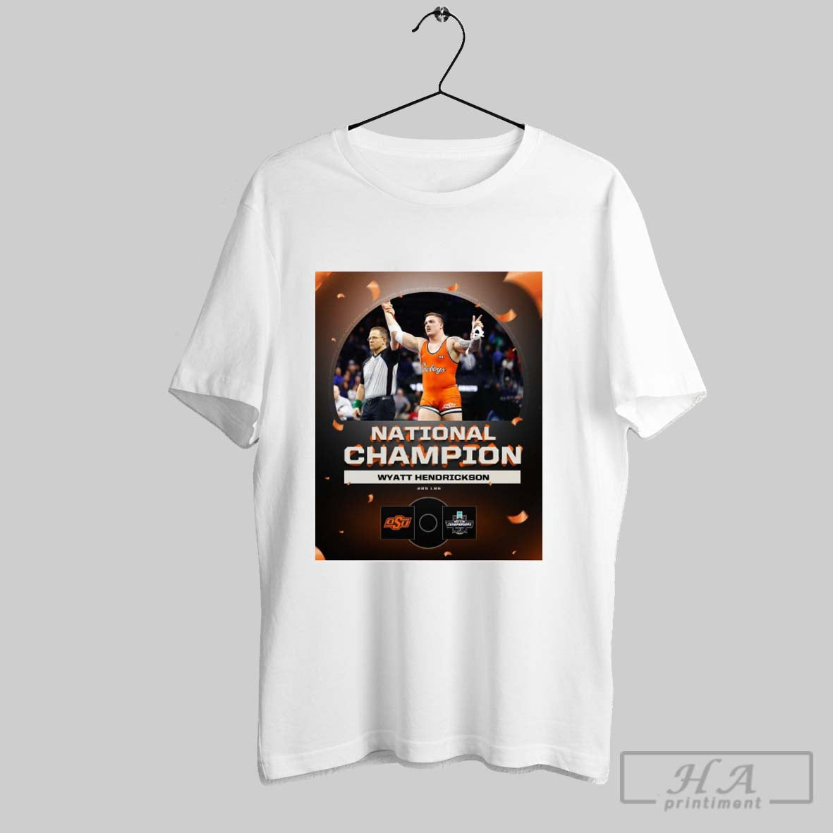 National Champion Wyatt Hendrickson 285 Lbs Osu Cowboy Wrestling Championship 2025 Poster