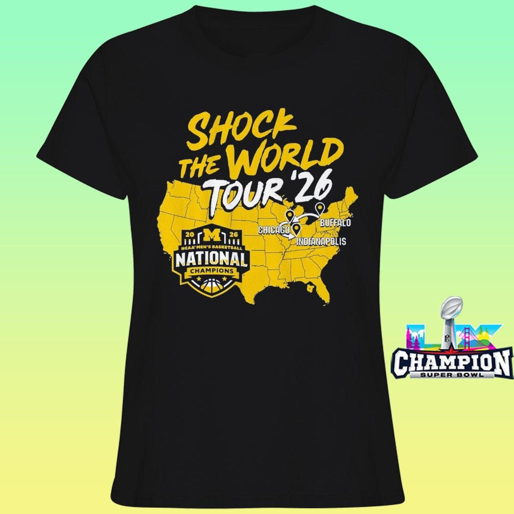 National Champions Shock The World Tour Michigan Mbb 2026 Shirt