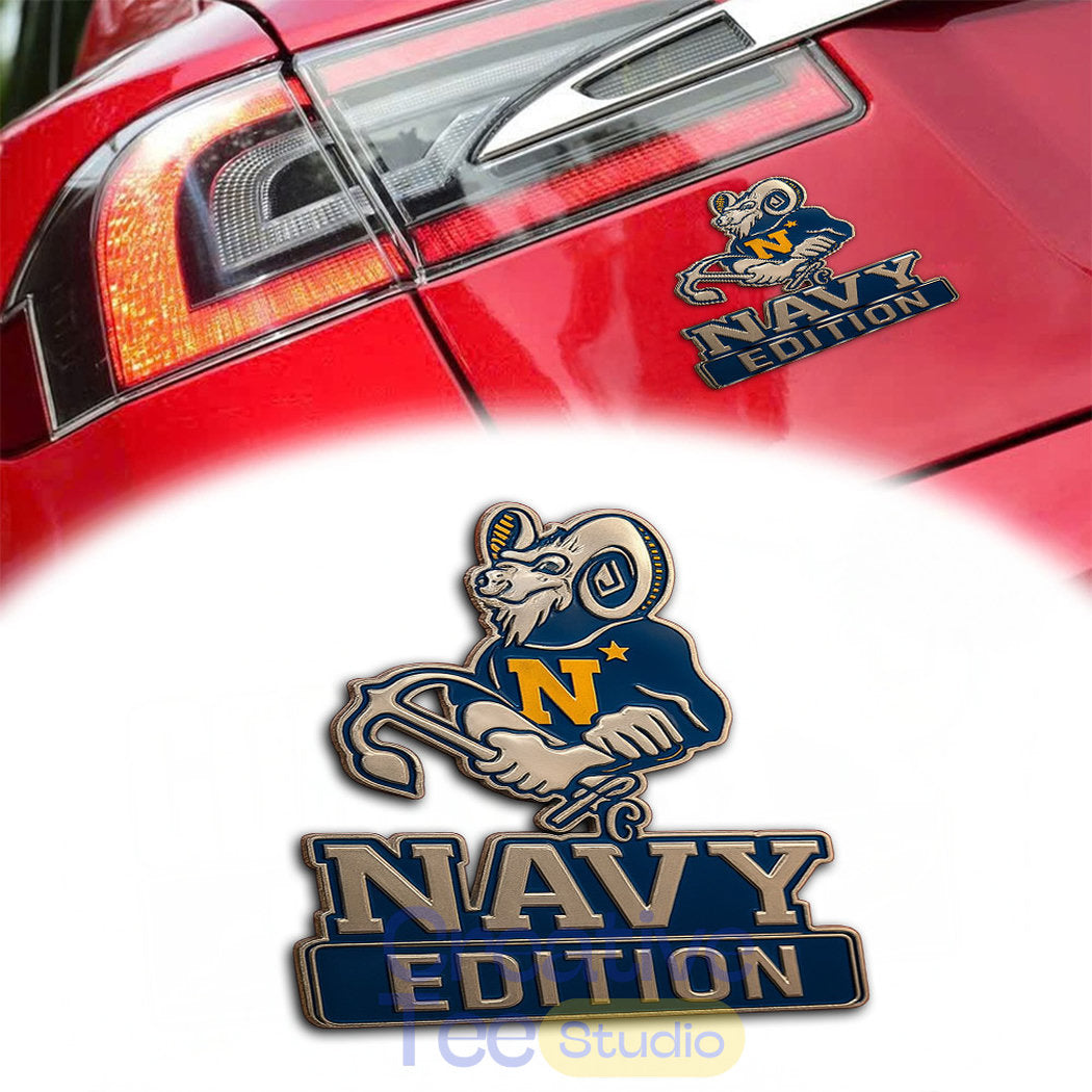 Navy Midshipmen Custom Car Name Badge
