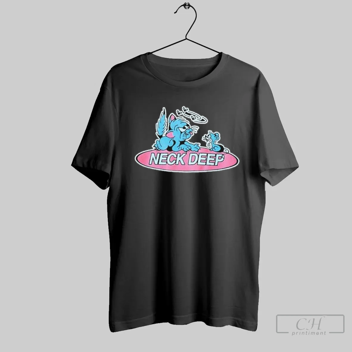 Neck Deep Cat Rat T Shirt