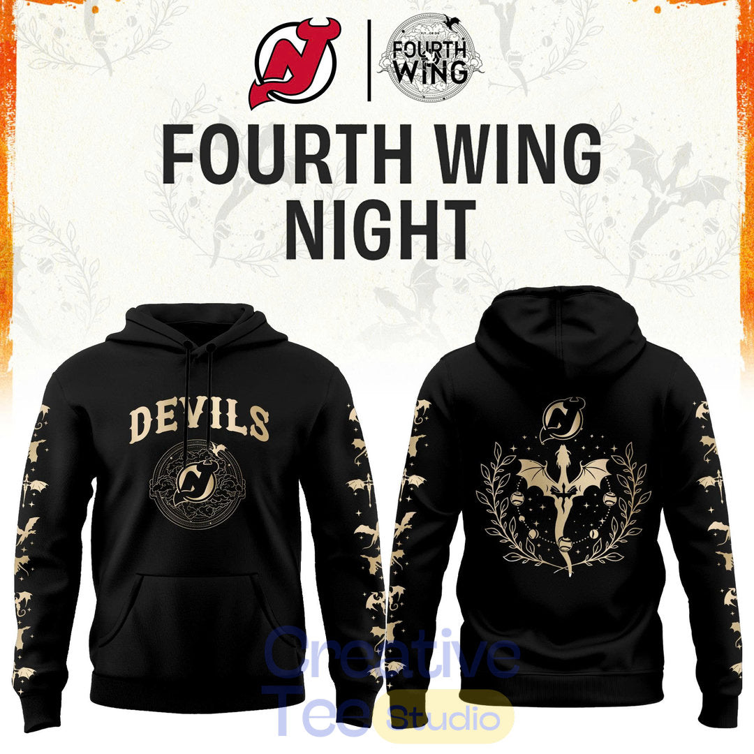 New Jersey Devils Fourth Wings Night Limited Edition Hoodie