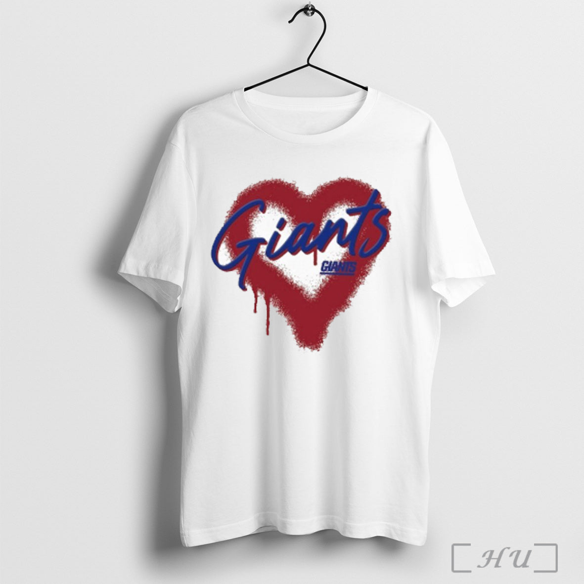 New York Giants Spray Heart Boxy T Shirt