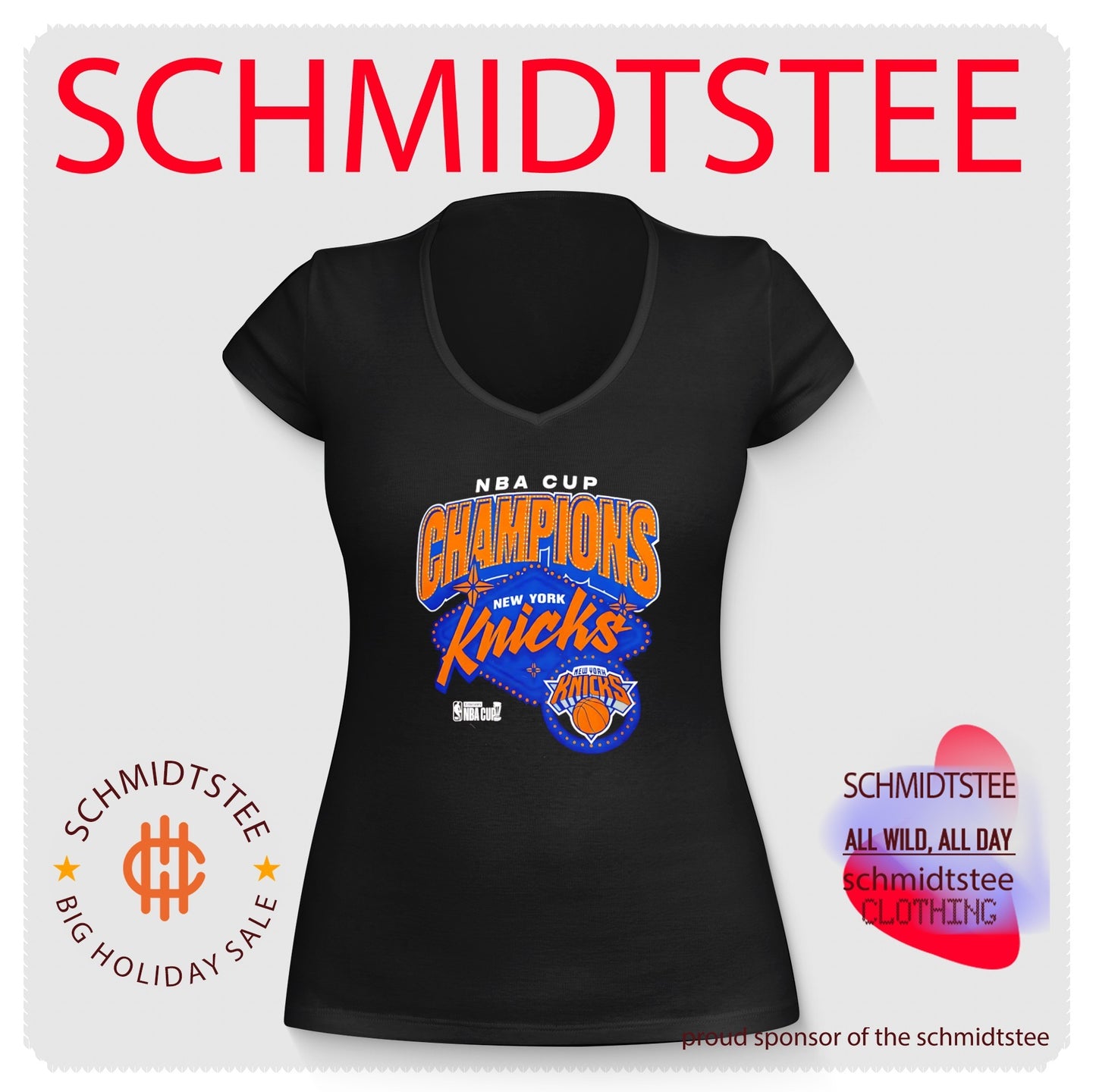 New York Knicks 2025 NBA Cup Champions Graphic T-shirt