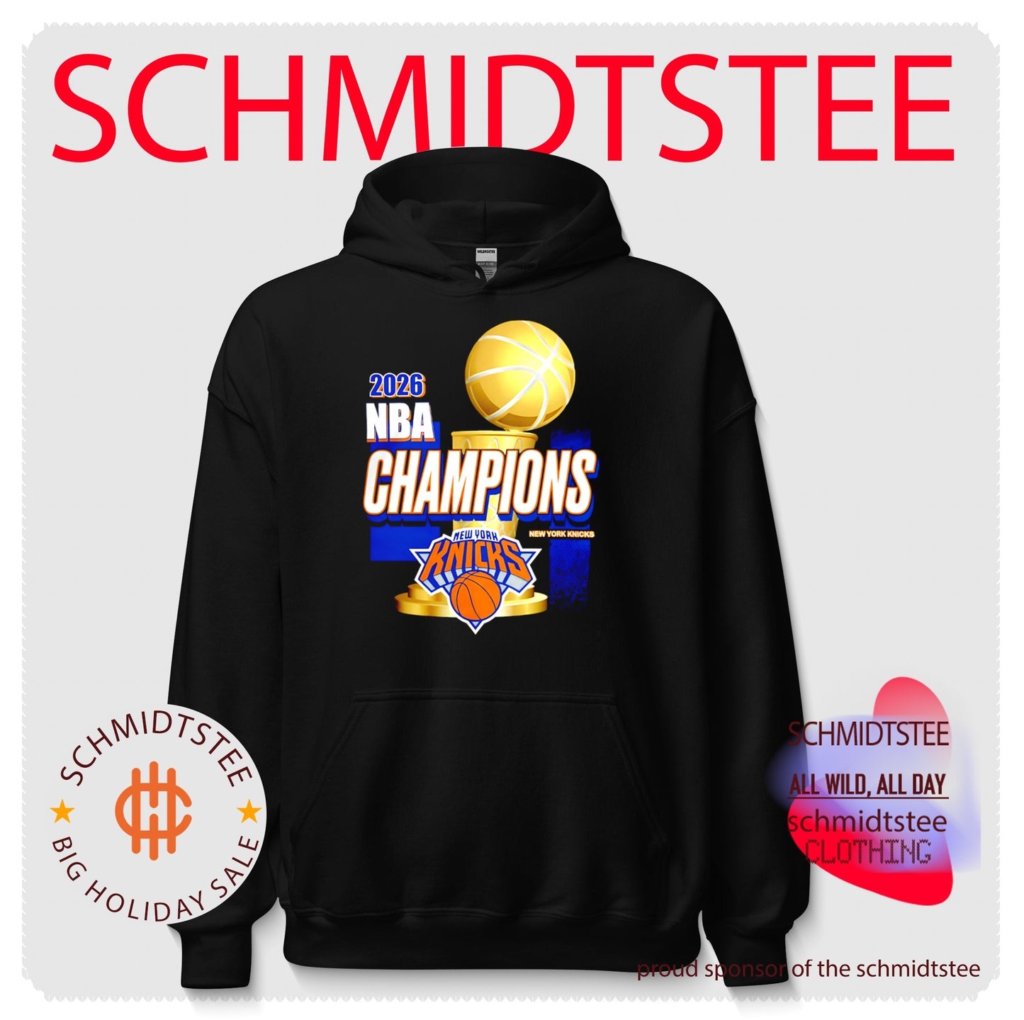 New York Knicks 2026 NBA Champions Trophy Black shirt