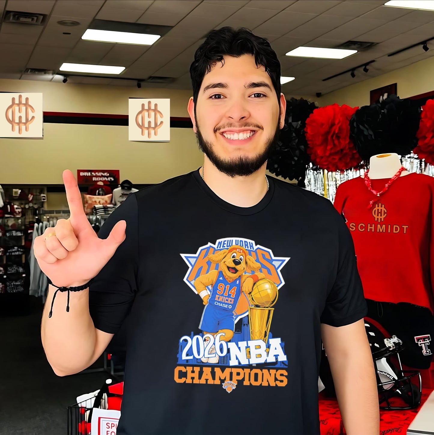 New York Knicks 2026 NBA Champions mascot team logo shirt