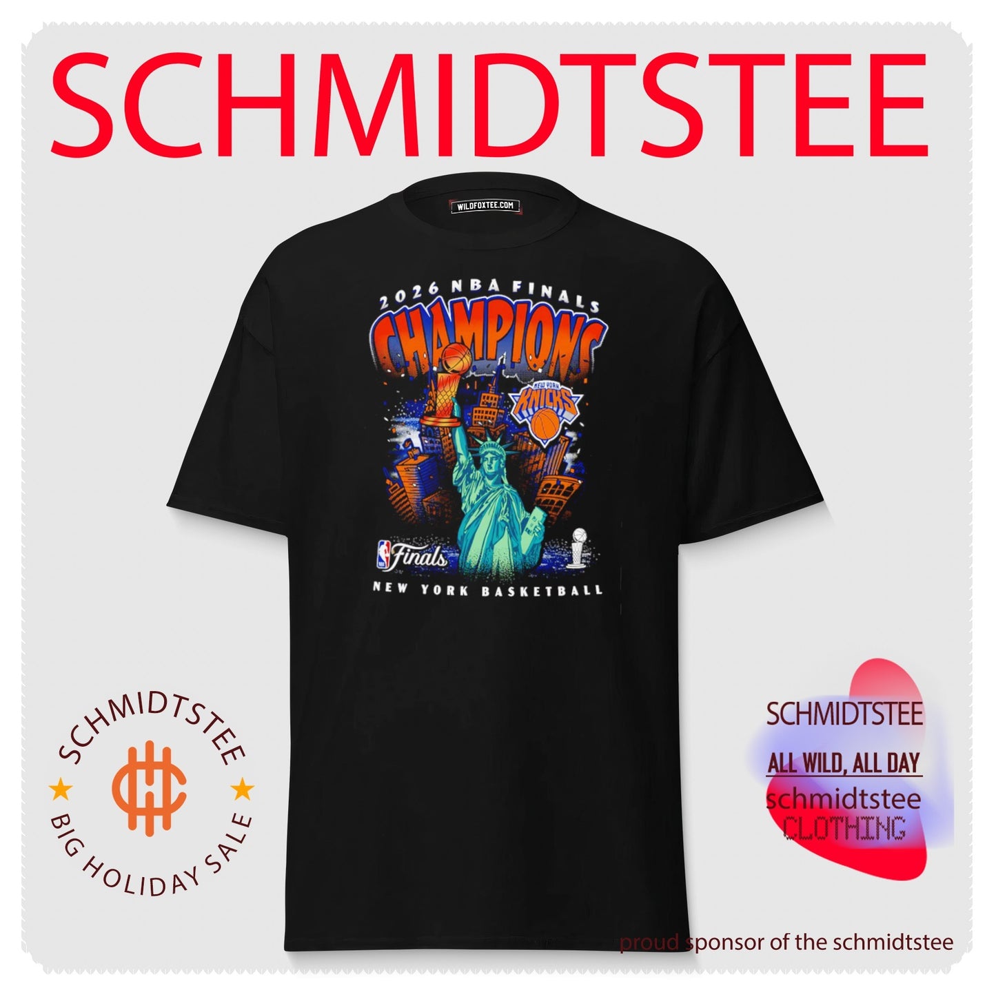 New York Knicks 2026 NBA Finals Champions Statue of Liberty Trophy Foundation shirt