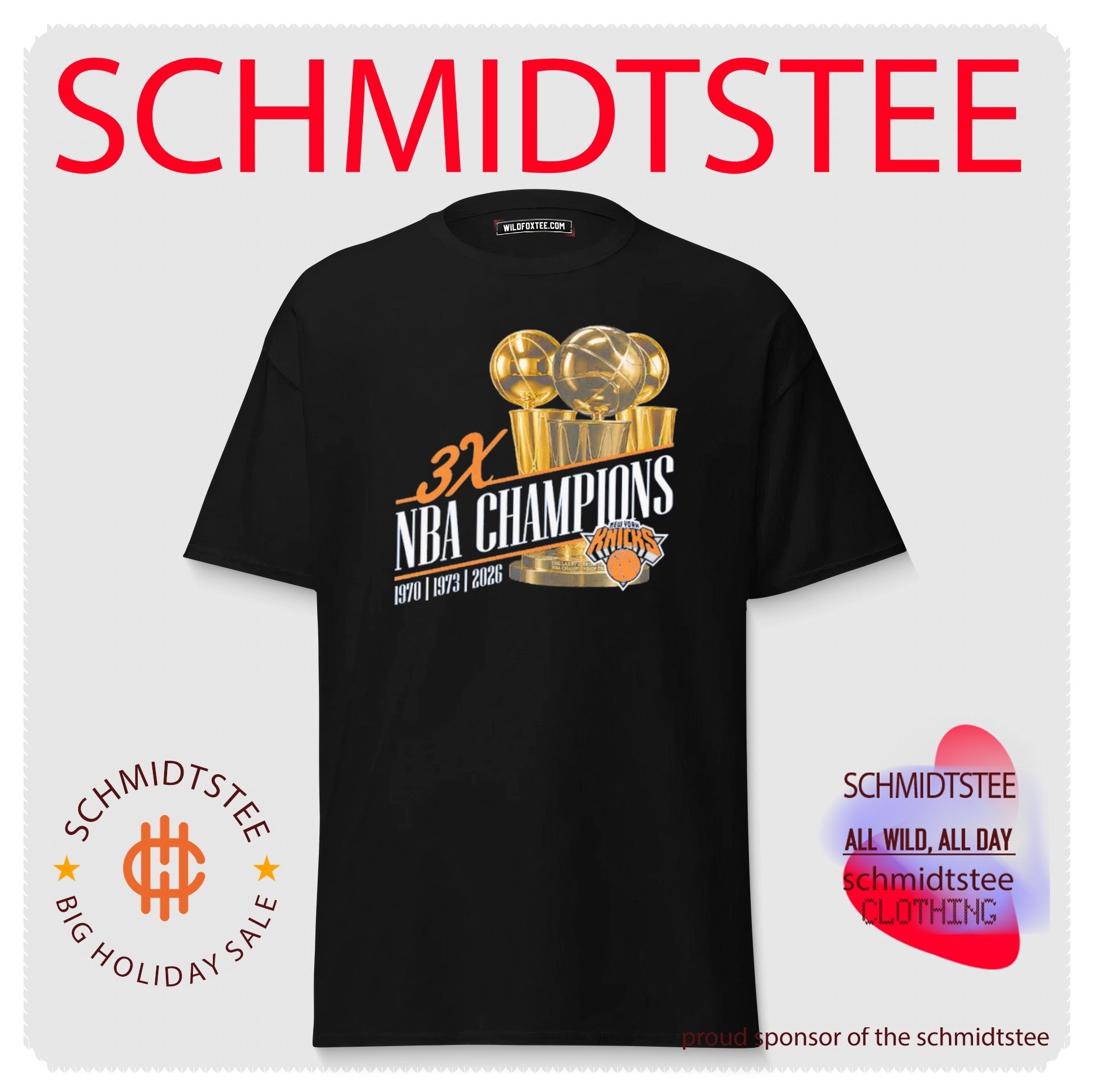 New York Knicks 2026 NBA Finals Champions Three-Time Trophie shirt