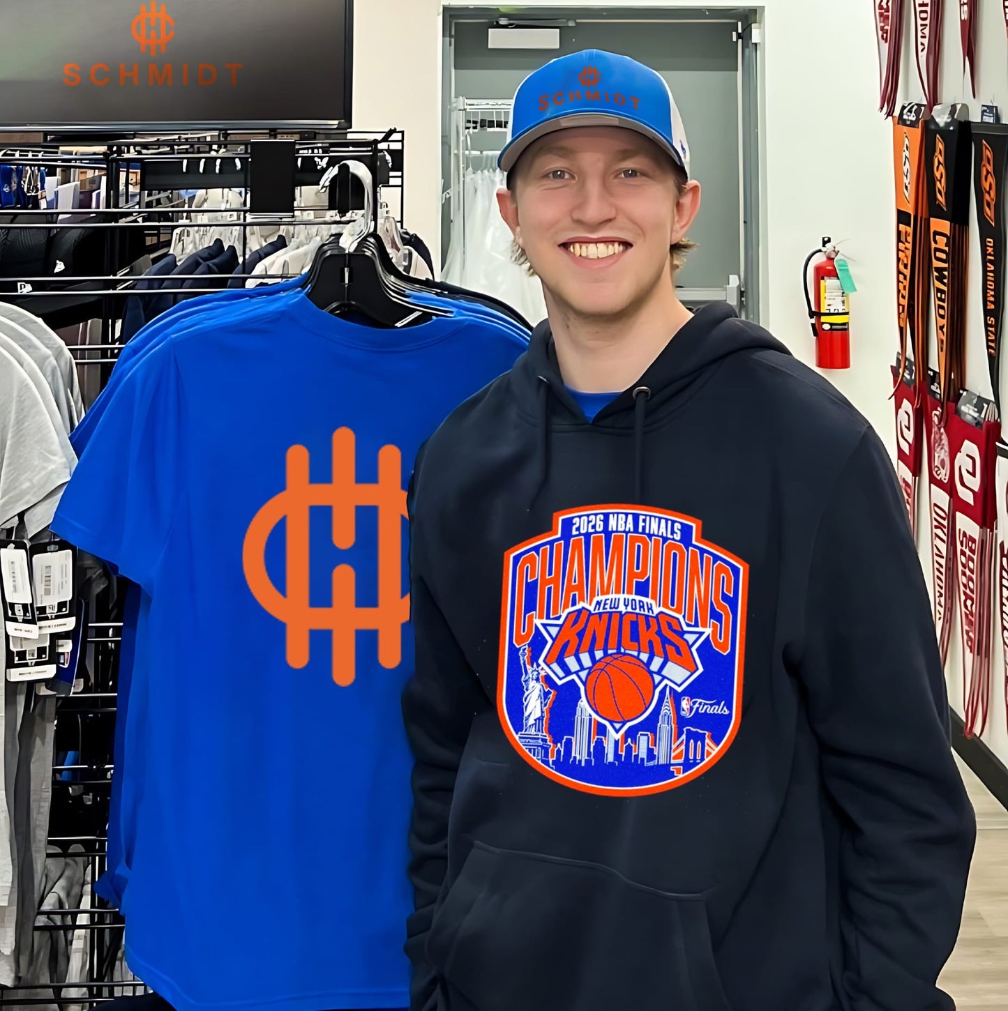 New York Knicks 2026 NBA Finals Champions logo skyline shirt