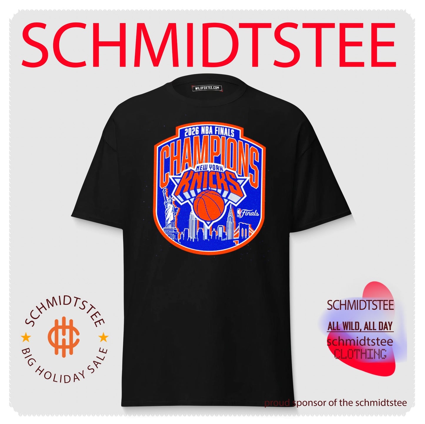 New York Knicks 2026 NBA Finals Champions logo skyline shirt