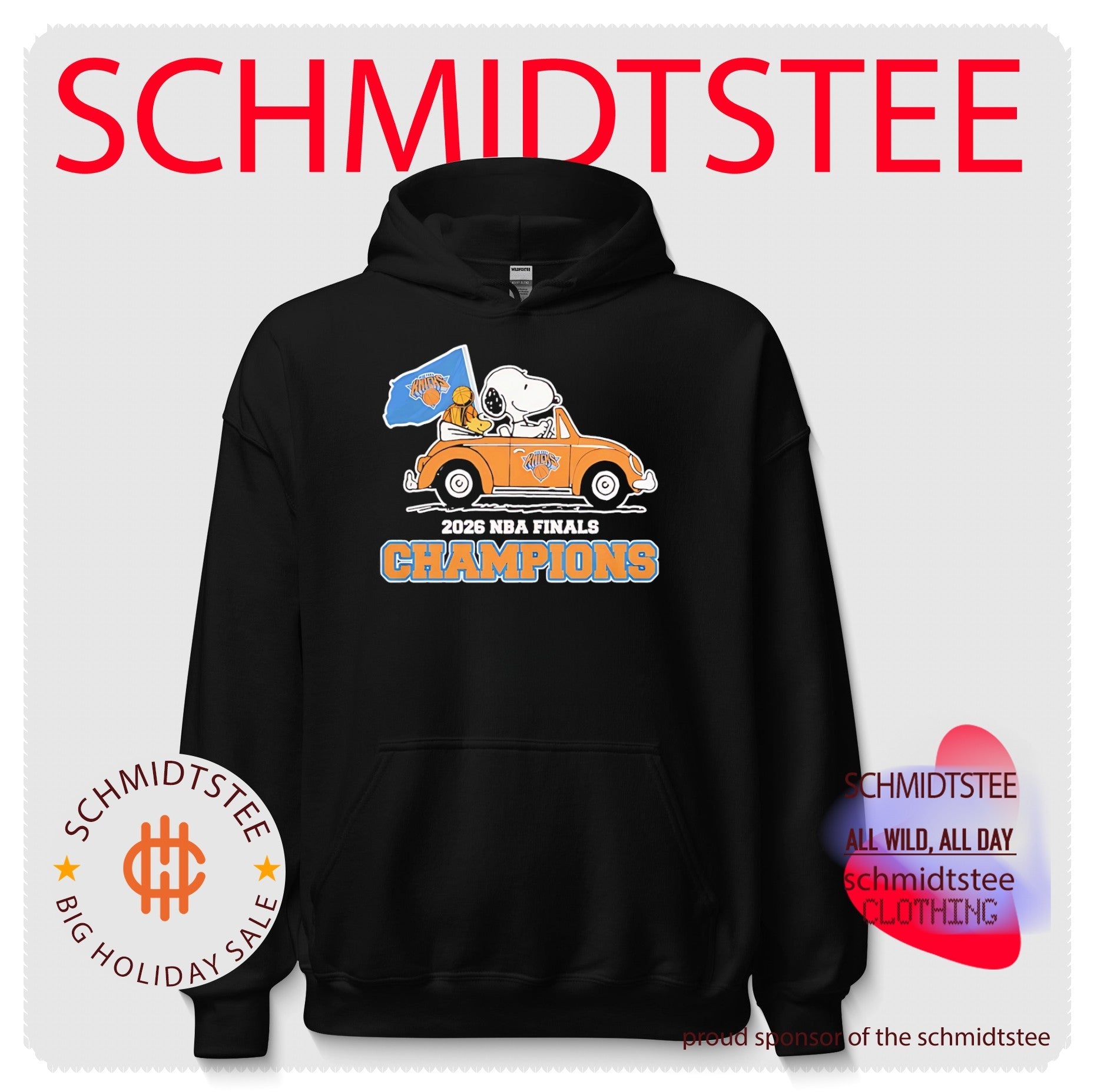New York Knicks 2026 NBA Finals Snoopy driving car shirt