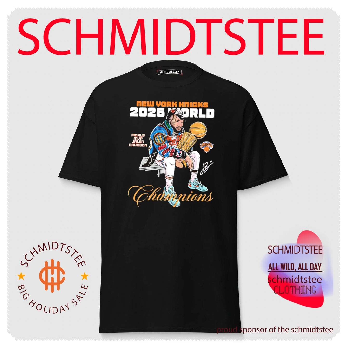 New York Knicks 2026 NBA World Champions Jalen Brunson comic style shirt