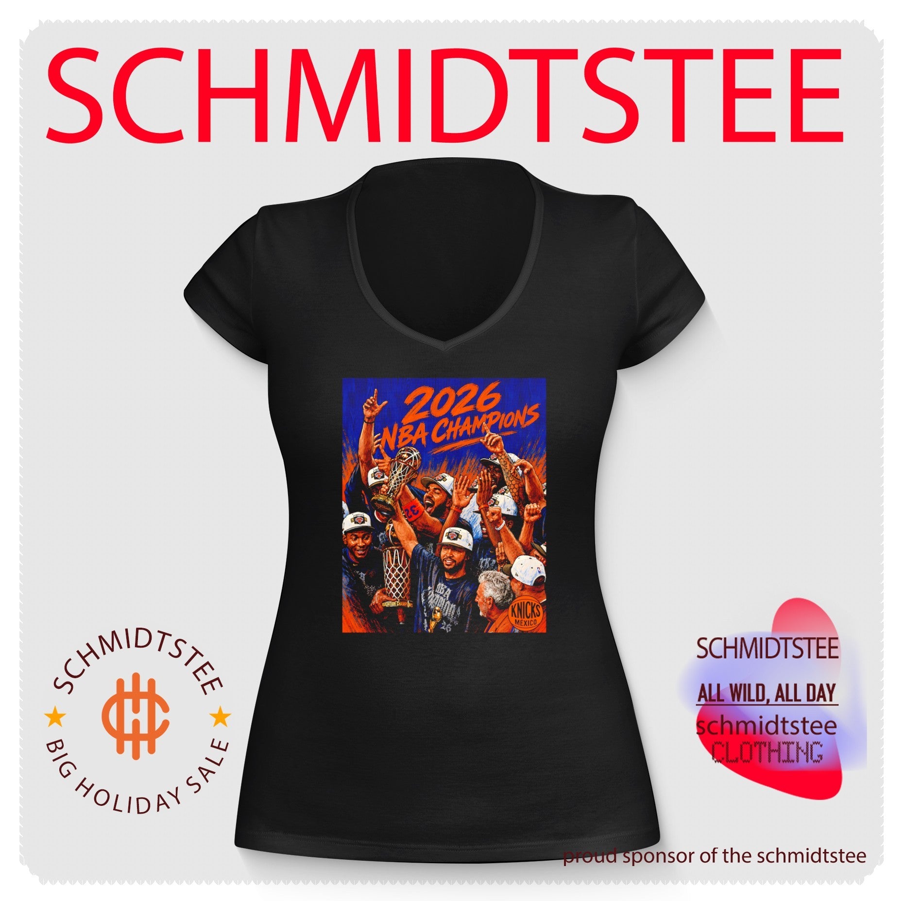 New York Knicks 2026 NBA World Champions celebration paint shirt