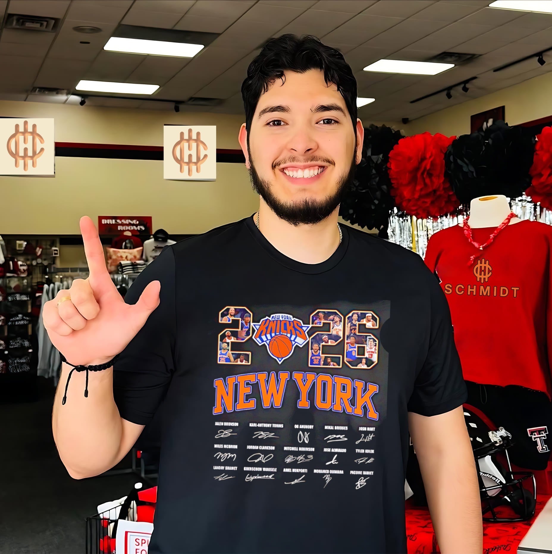 New York Knicks 2026 team members signature shirt