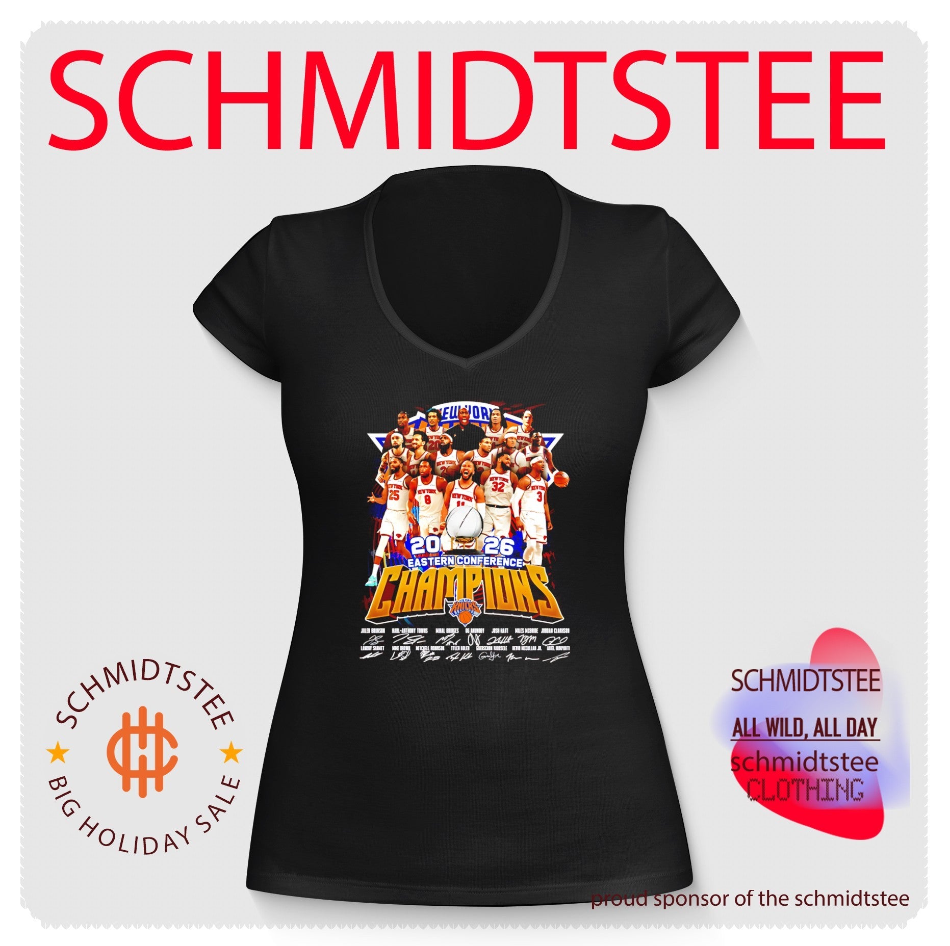 New York Knicks 26 Eastern Conference Champions all team signatures shirt