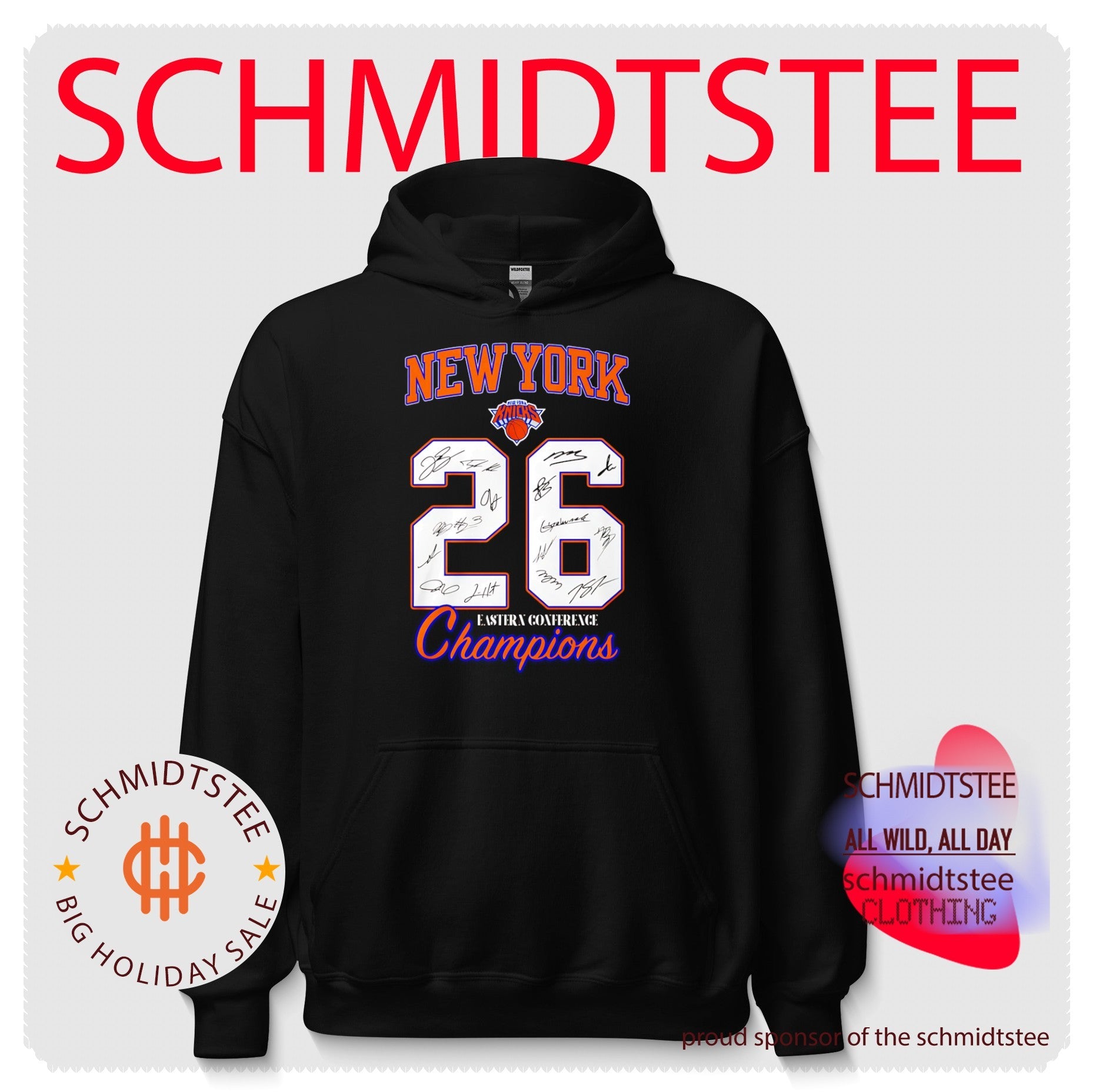 New York Knicks 26 Eastern Conference Champions signatures shirt