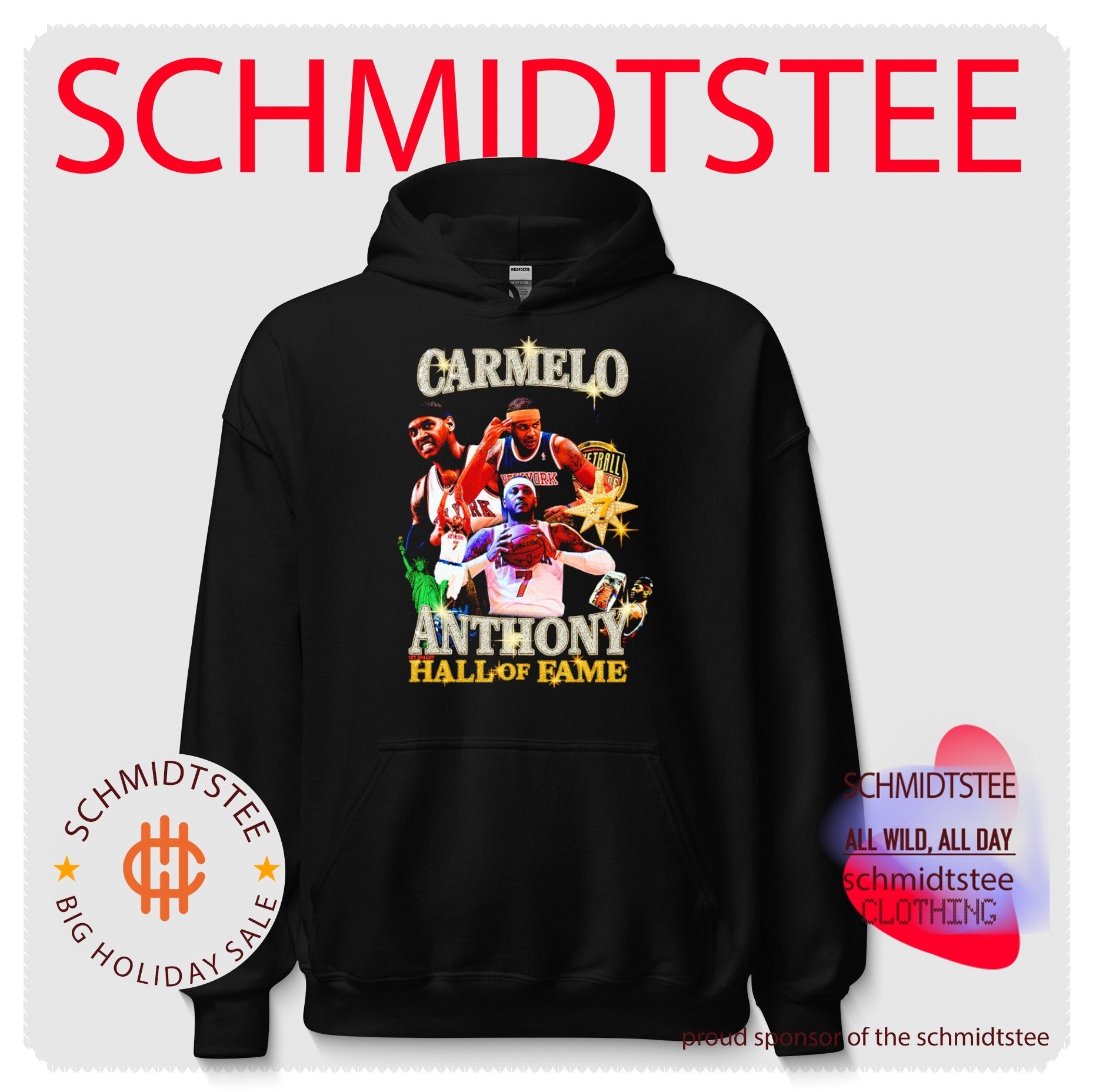 New York Knicks Carmelo Anthoney hall of fame bootleg style shirt