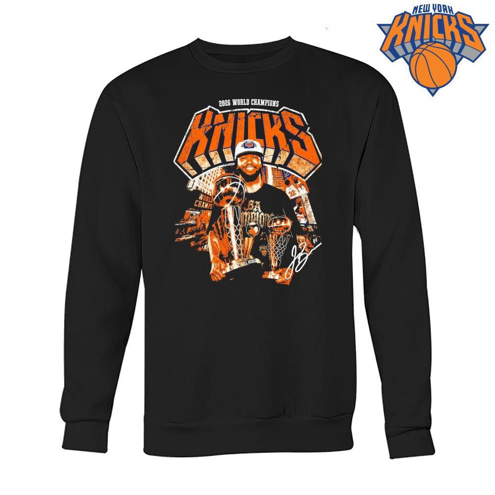 New York Knicks Champions NBA 2026 Anime Girl Larry O’Brien Trophy Shirt
