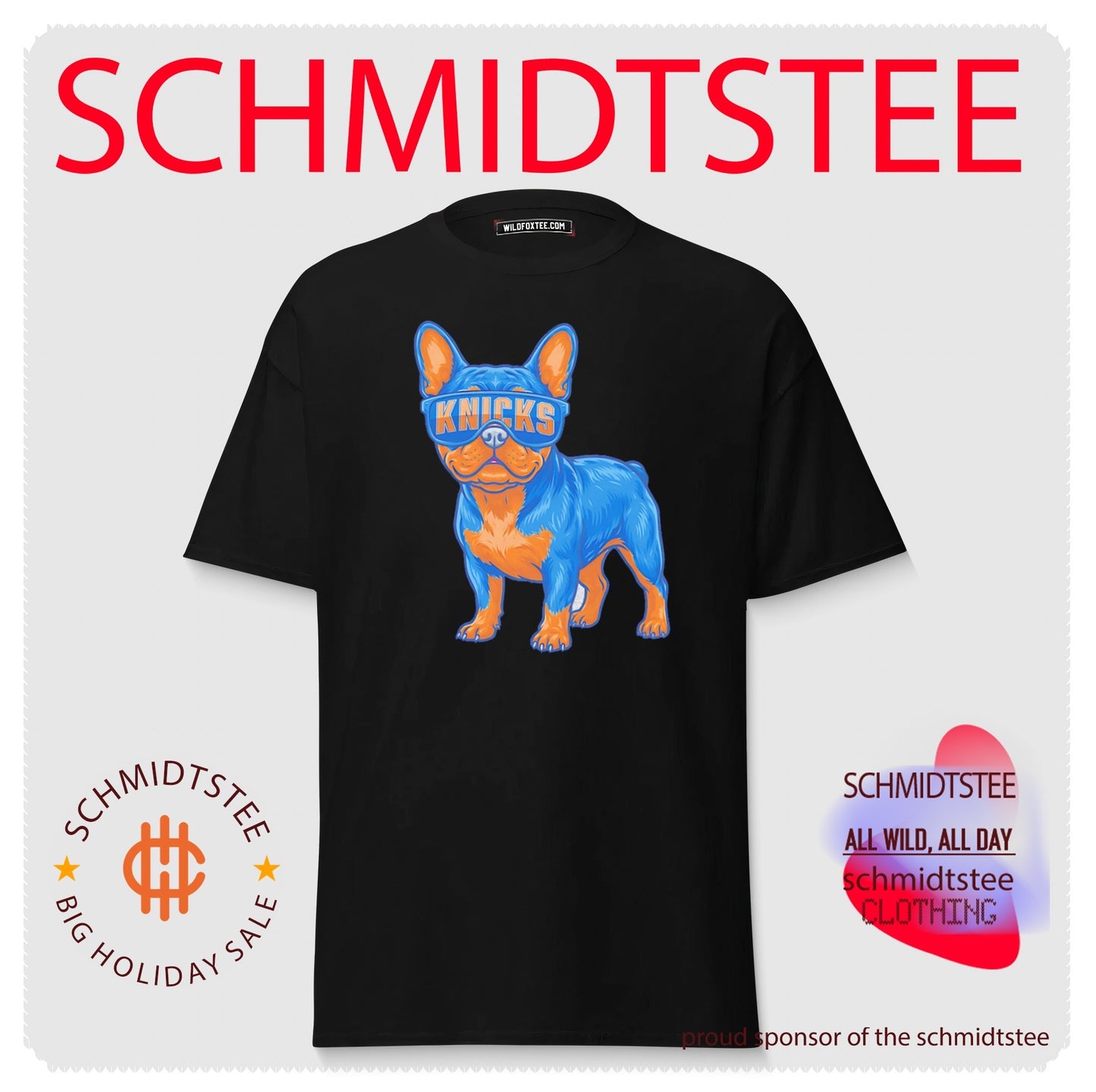 New York Knicks French Bulldog cartoon shirt