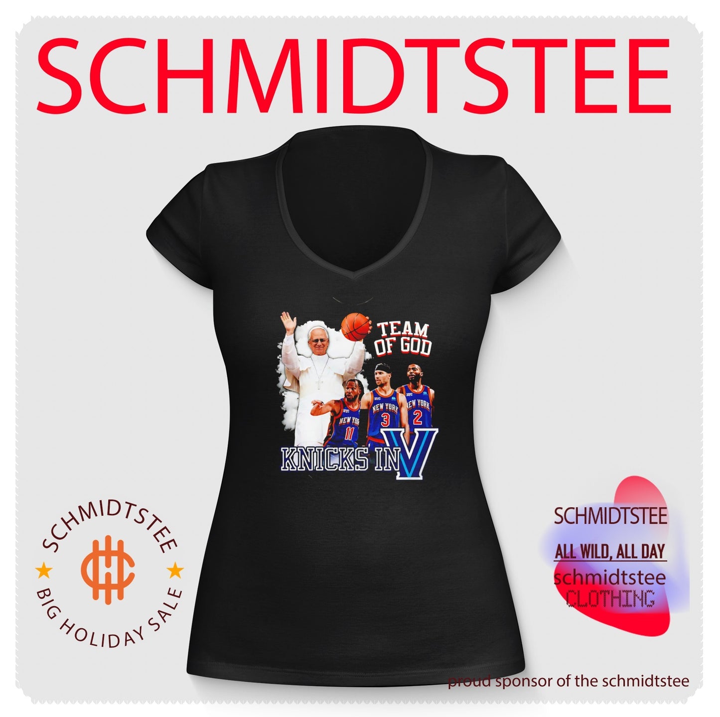 New York Knicks In Five Team Of God Pope Leo XIV Knicks in V Villanova Wildcats hirt