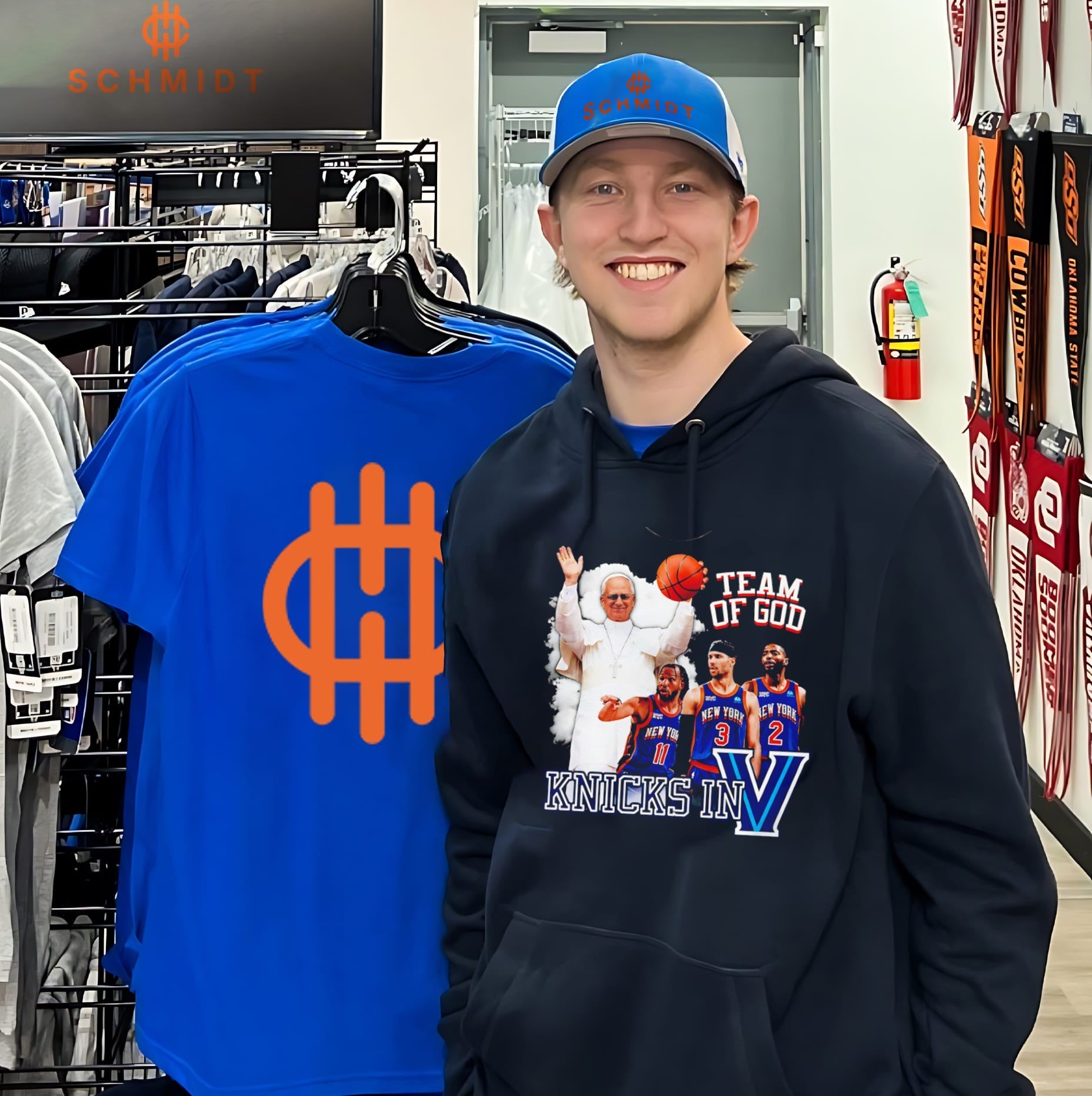 New York Knicks In Five Team Of God Pope Leo XIV Knicks in V Villanova Wildcats hirt