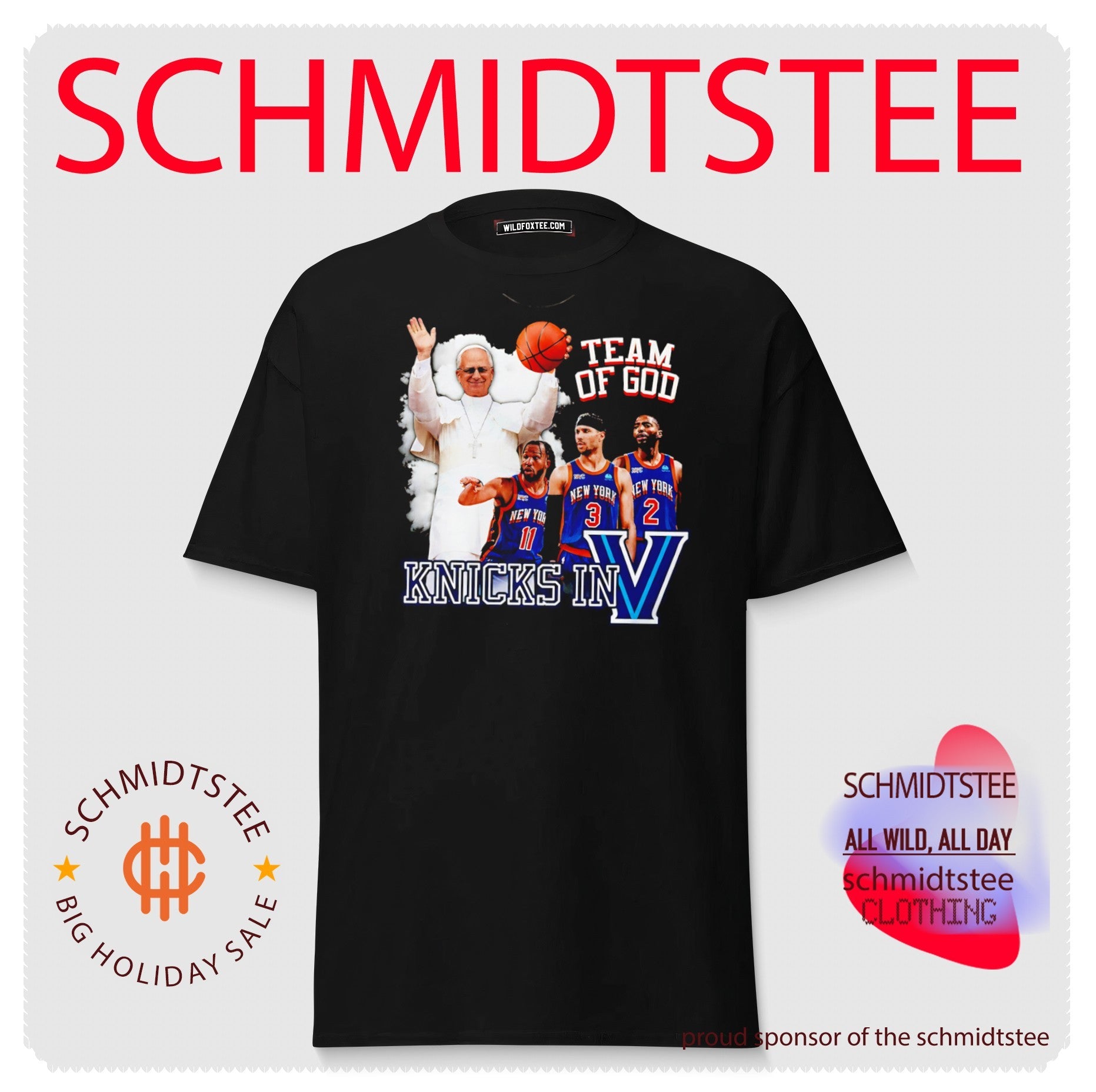 New York Knicks In Five Team Of God Pope Leo XIV Knicks in V Villanova Wildcats hirt