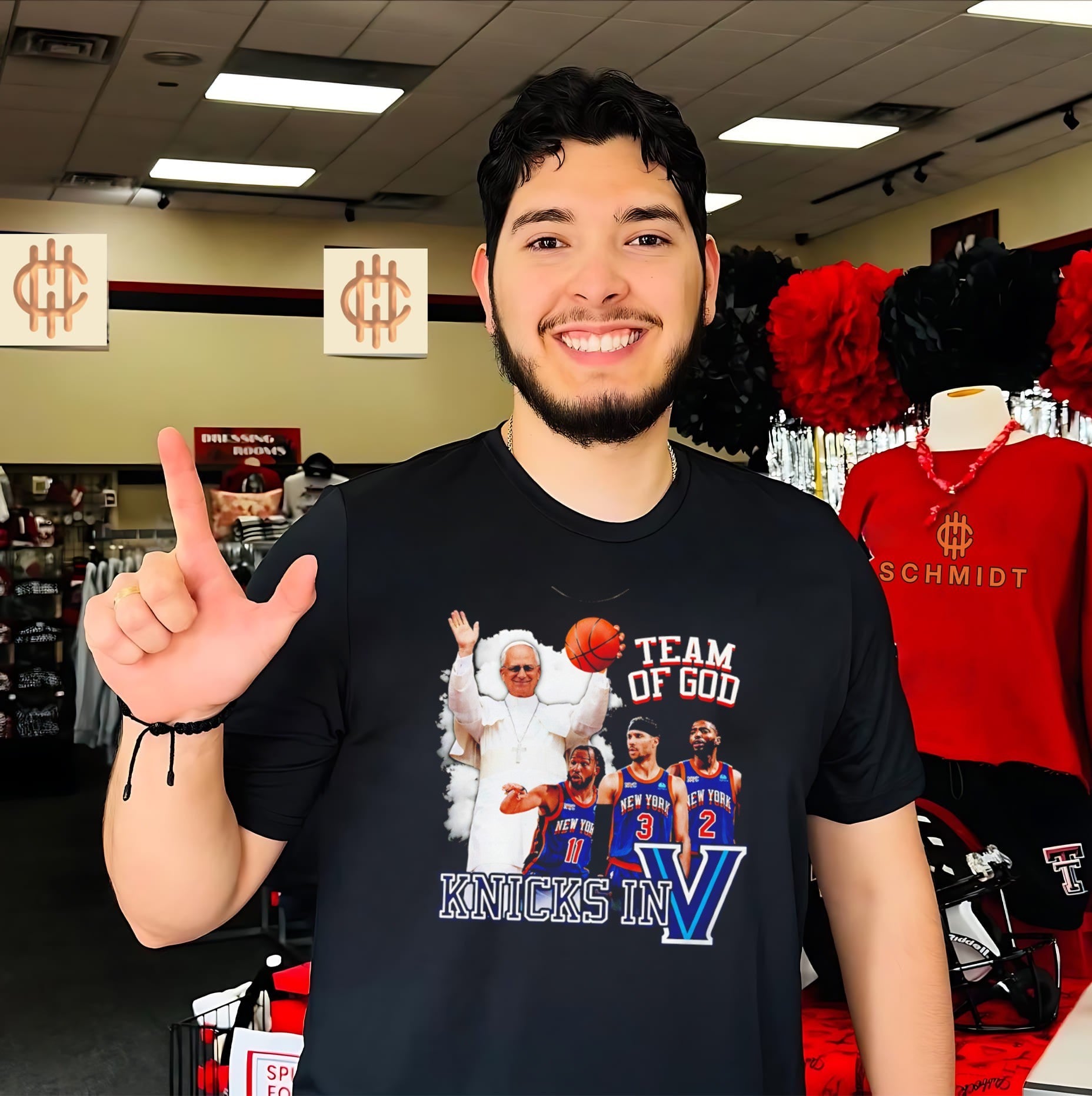 New York Knicks In Five Team Of God Pope Leo XIV Knicks in V Villanova Wildcats hirt
