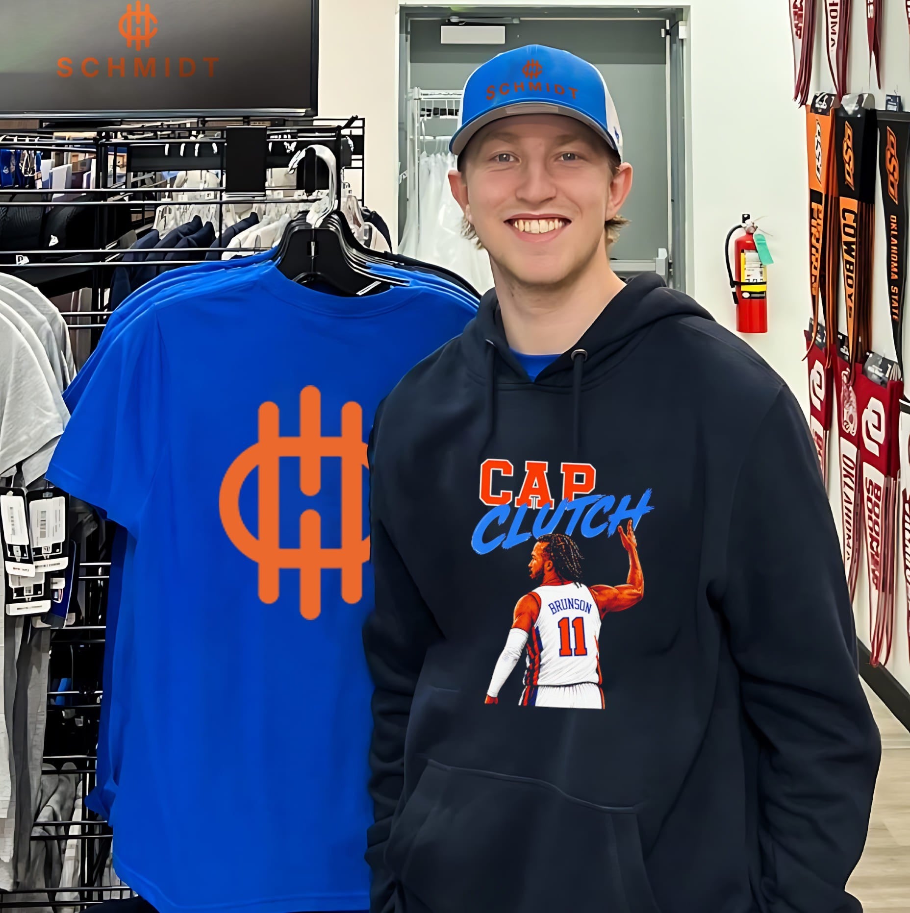 New York Knicks Jalen Brunson Cap Clutch Graphic shirt