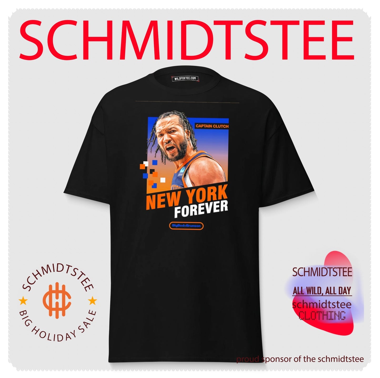 New York Knicks Jalen Brunson Caption Clutch graphic shirt