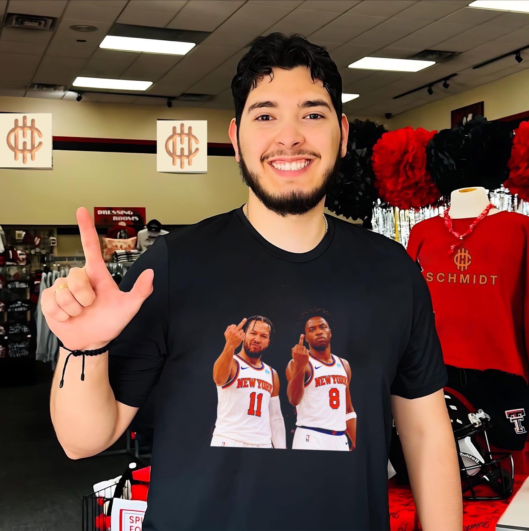 New York Knicks Jalen Brunson and Josh Hart middle finger shirt