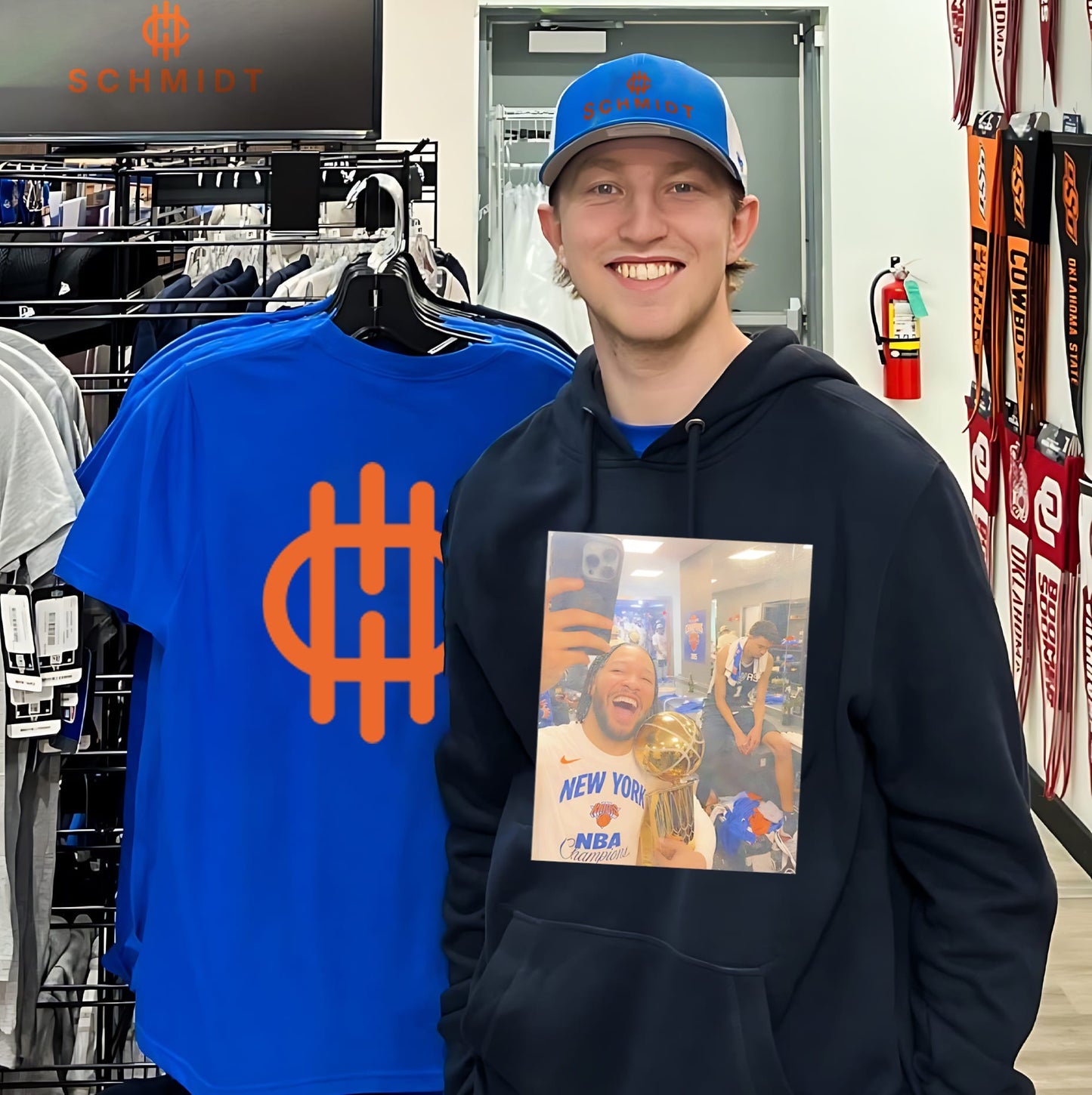 New York Knicks Jalen Brunson celebrating championship win funny selfie shirt