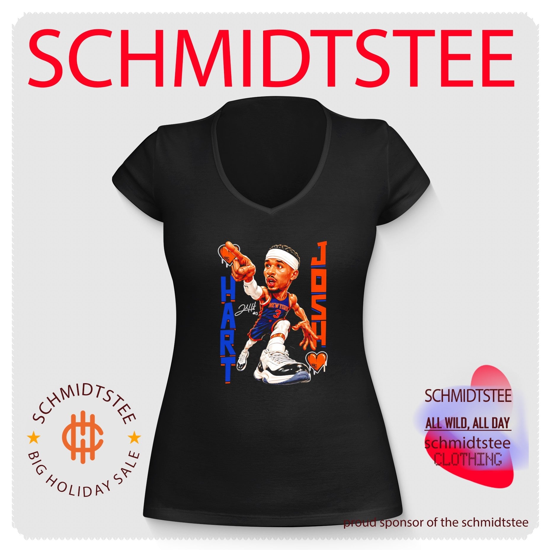 New York Knicks Josh Hart beat signature caricature shirt