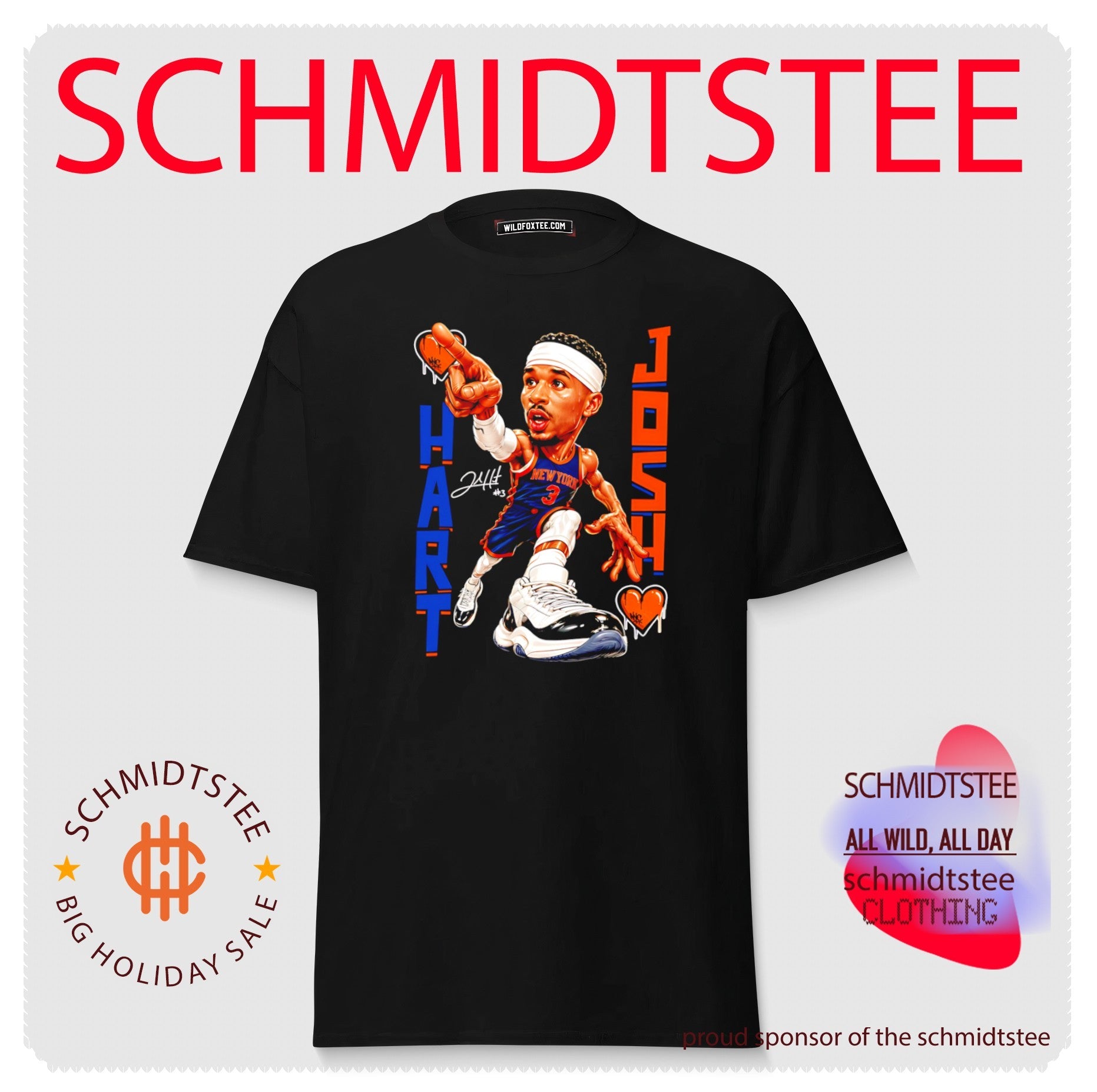 New York Knicks Josh Hart beat signature caricature shirt