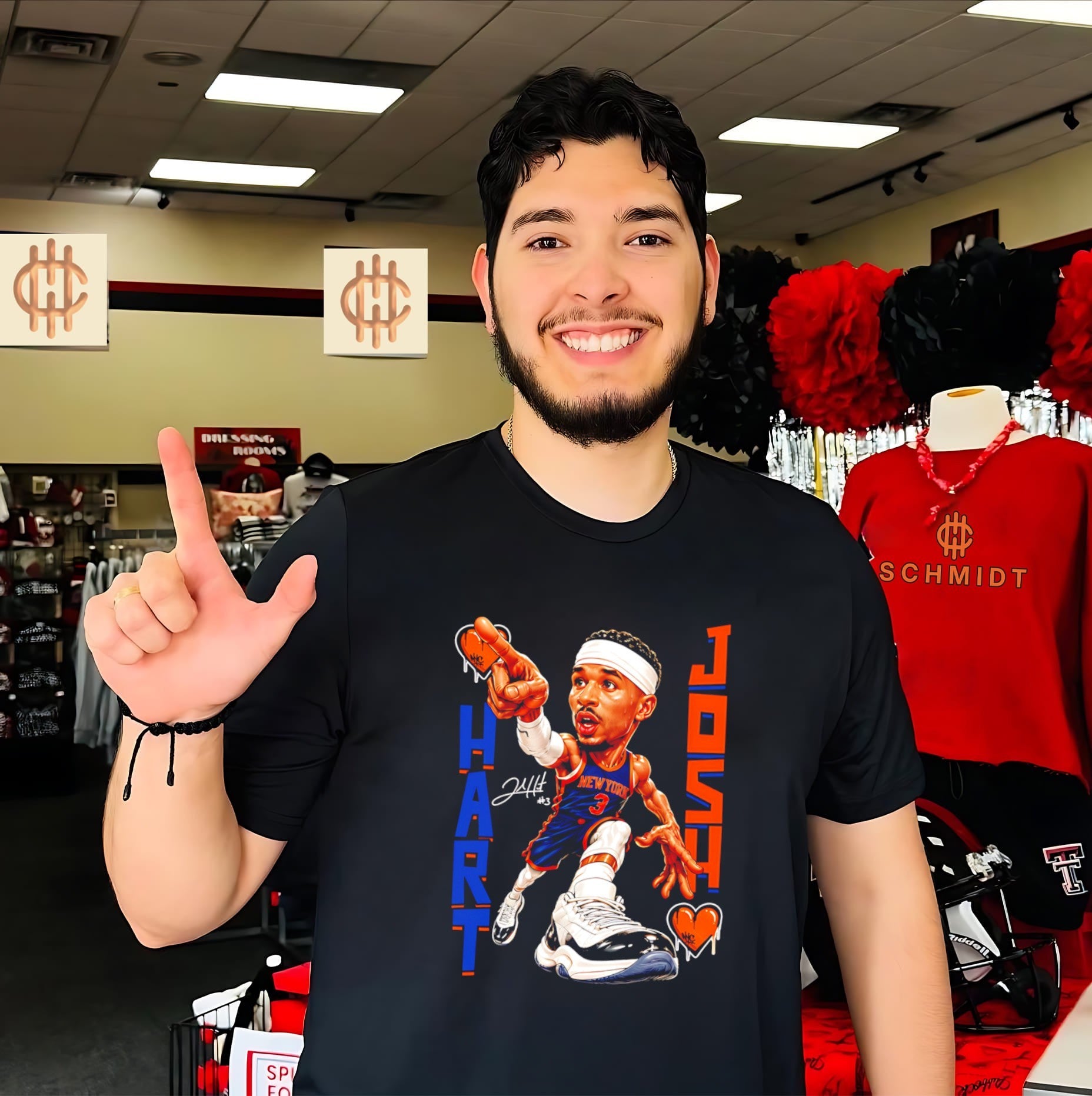 New York Knicks Josh Hart beat signature caricature shirt