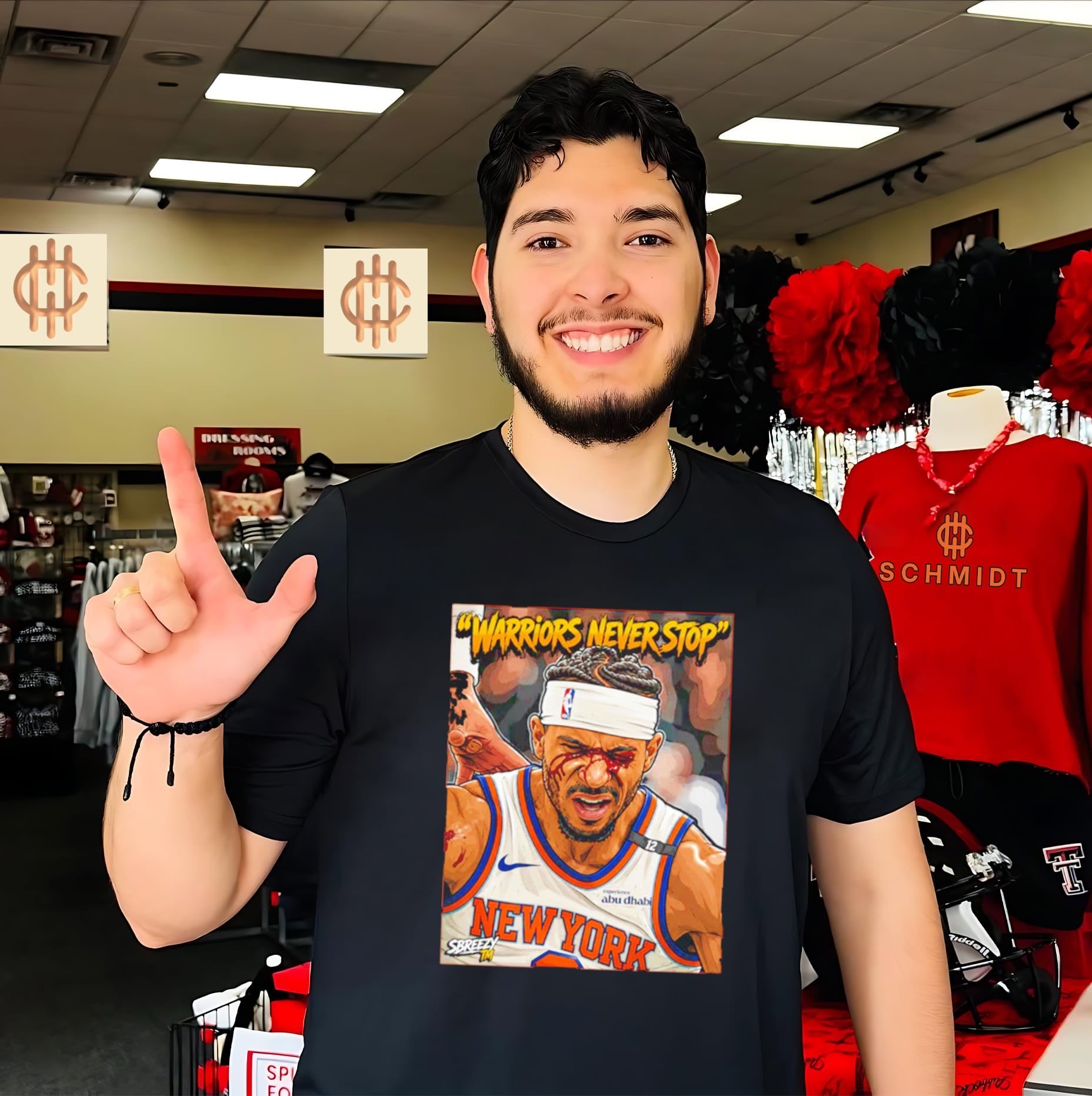 New York Knicks Josh Hart bleeding face warriors never stop shirt