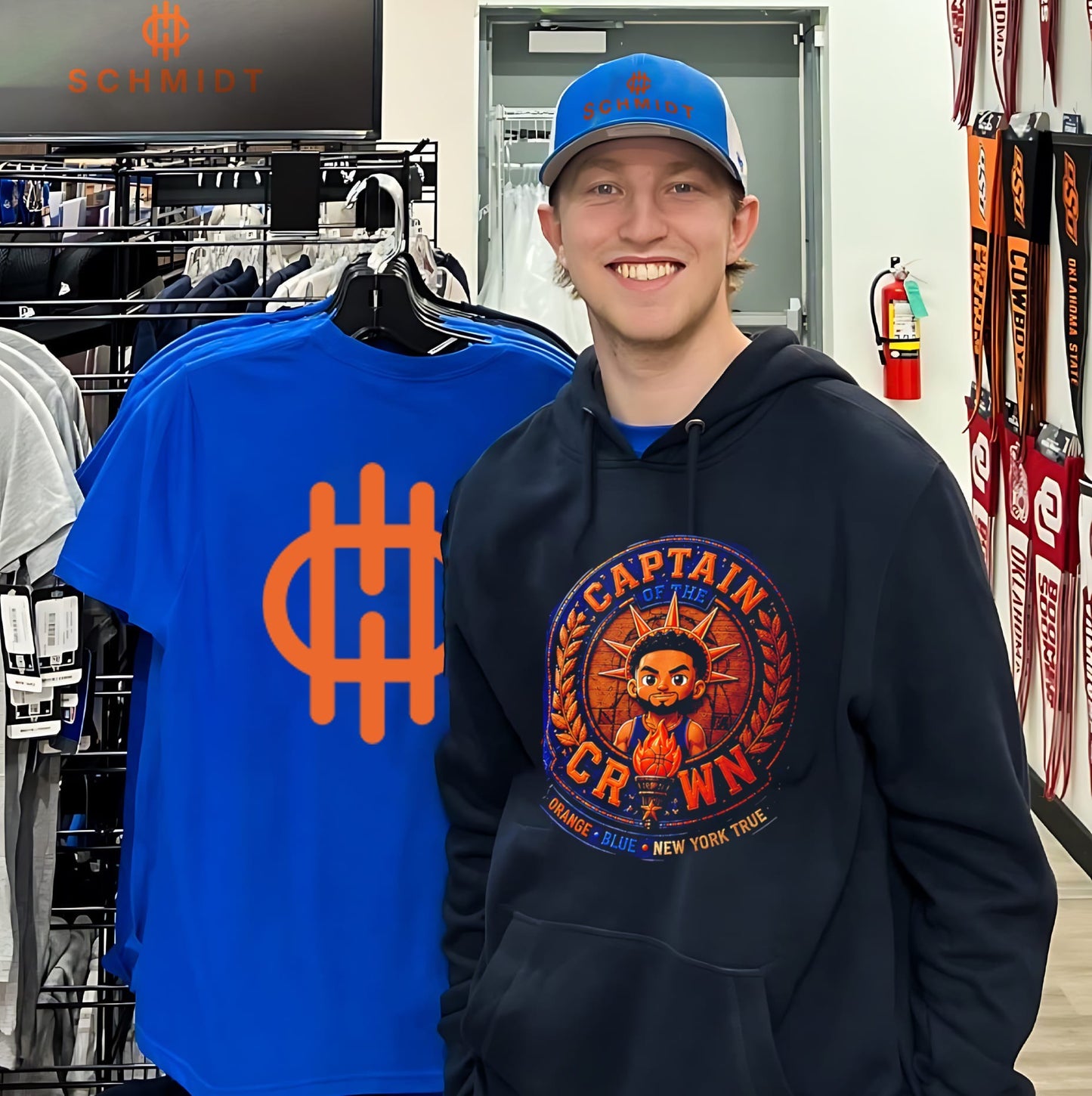 New York Knicks Liberty Captain of the Crown Orange Blue New York True shirt