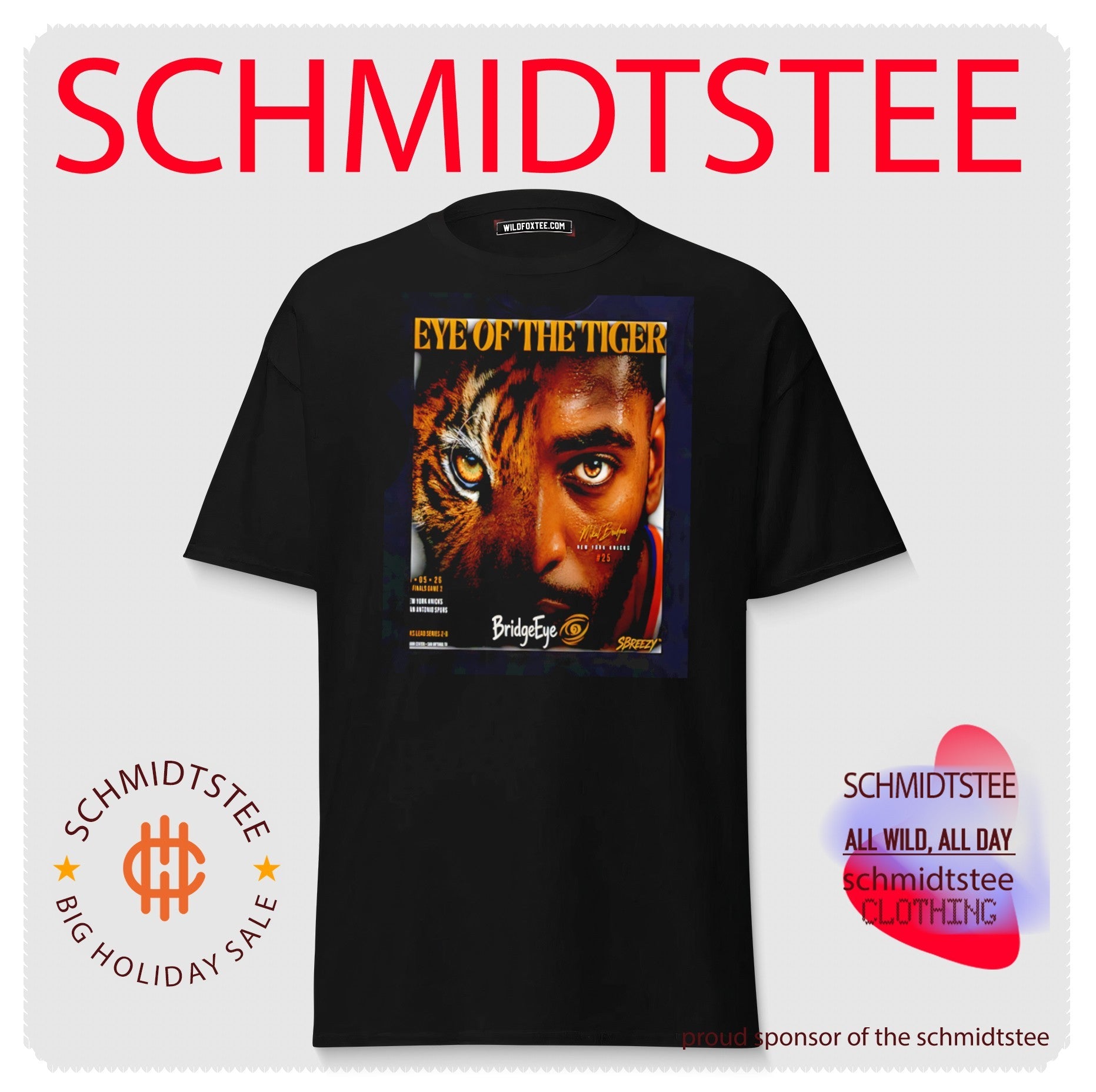 New York Knicks Mikal Bridges eye of the tiger graphic shirt