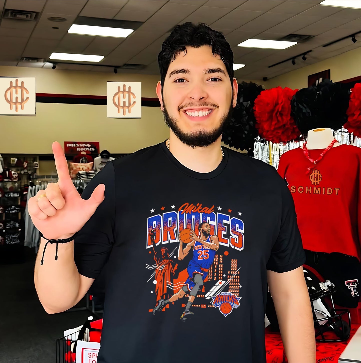 New York Knicks Mikal Bridges illustration shirt