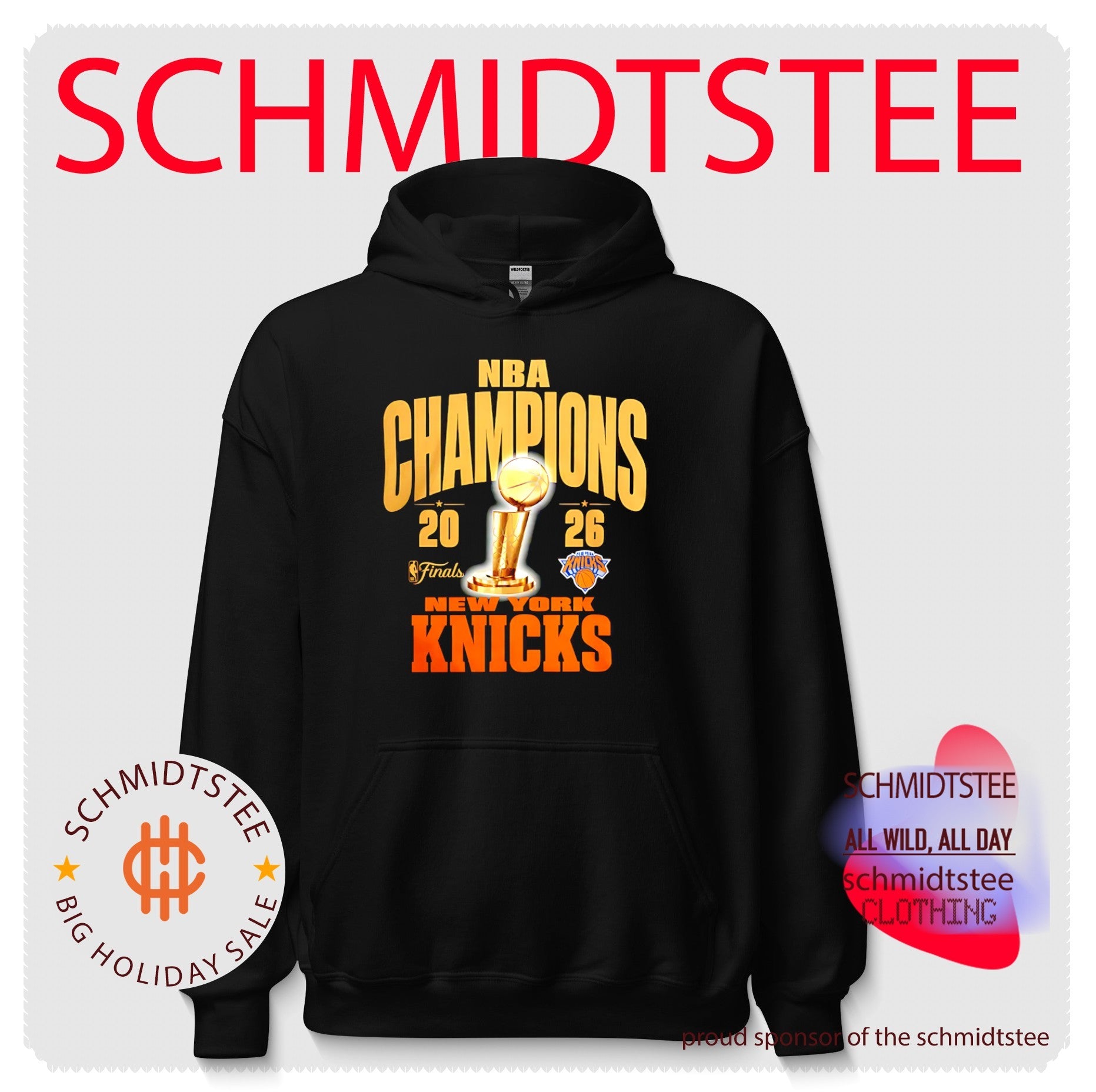 New York Knicks NBA Cup Champions 2026 Gold Trophy shirt