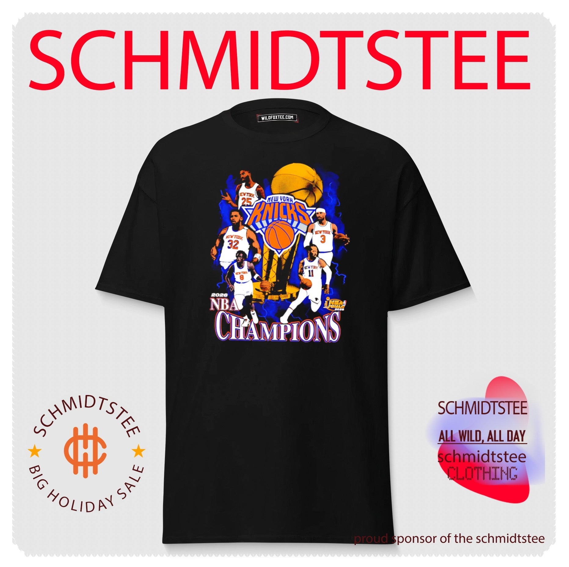 New York Knicks NBA Finals Champions 2026 player collage shirt