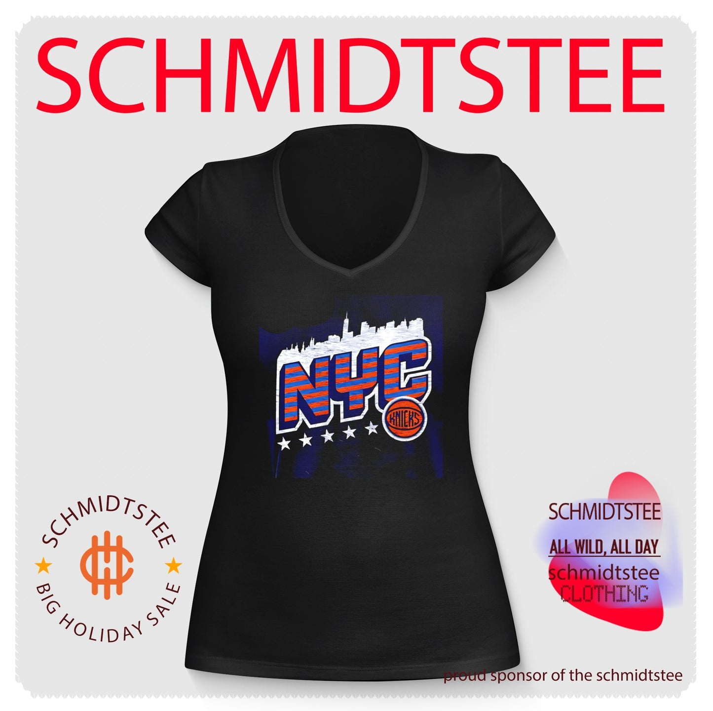 New York Knicks NYC skyline graphic shirt