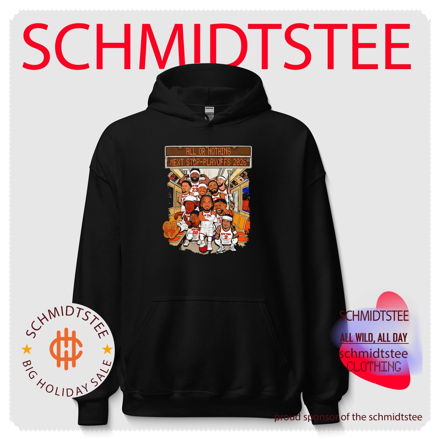 New York Knicks all or nothing next stop playoffs 2026 caricature shirt