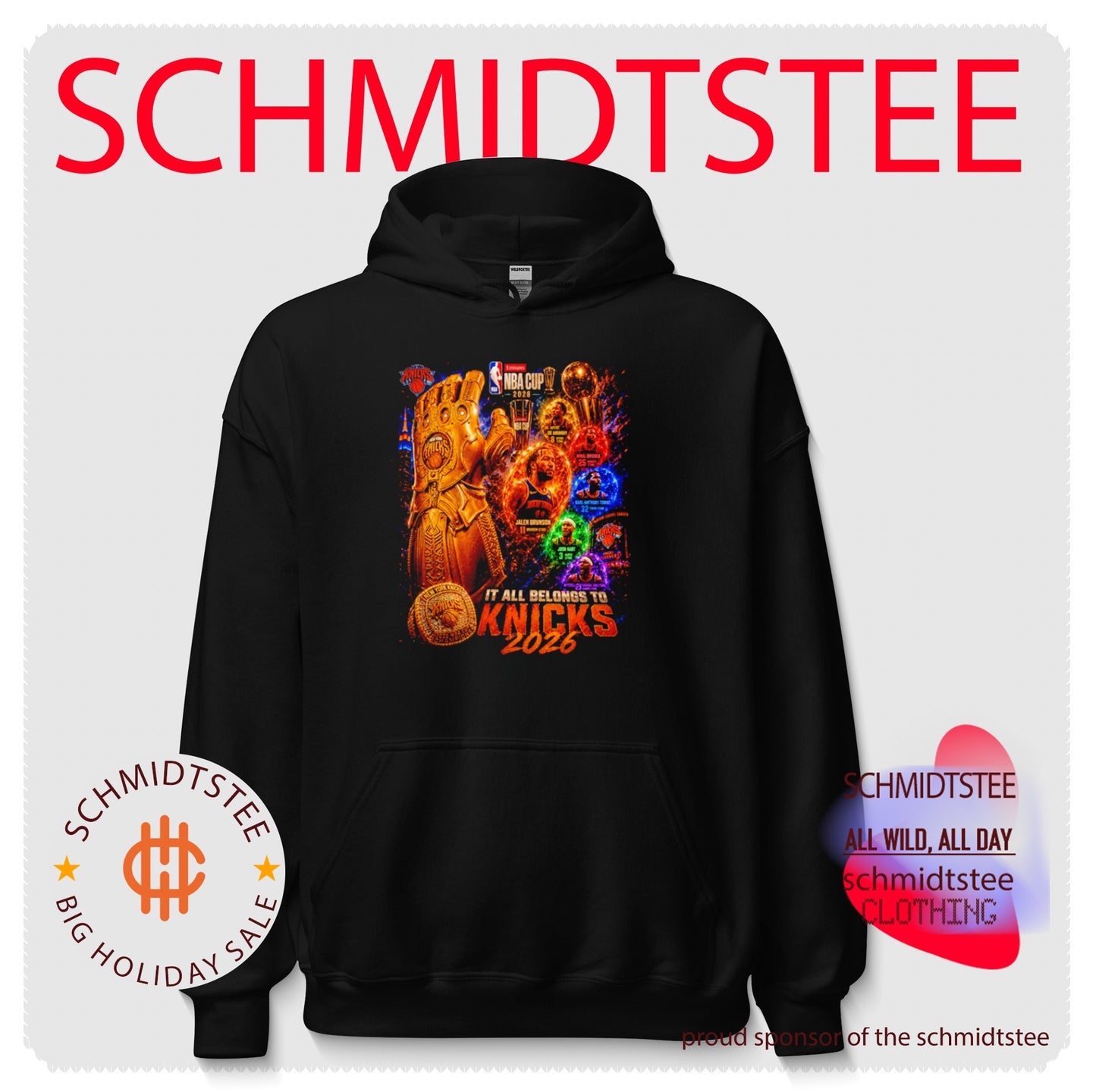 New York Knicks it all belongs to Knicks 2026 features the Infinity Gauntlet shirt