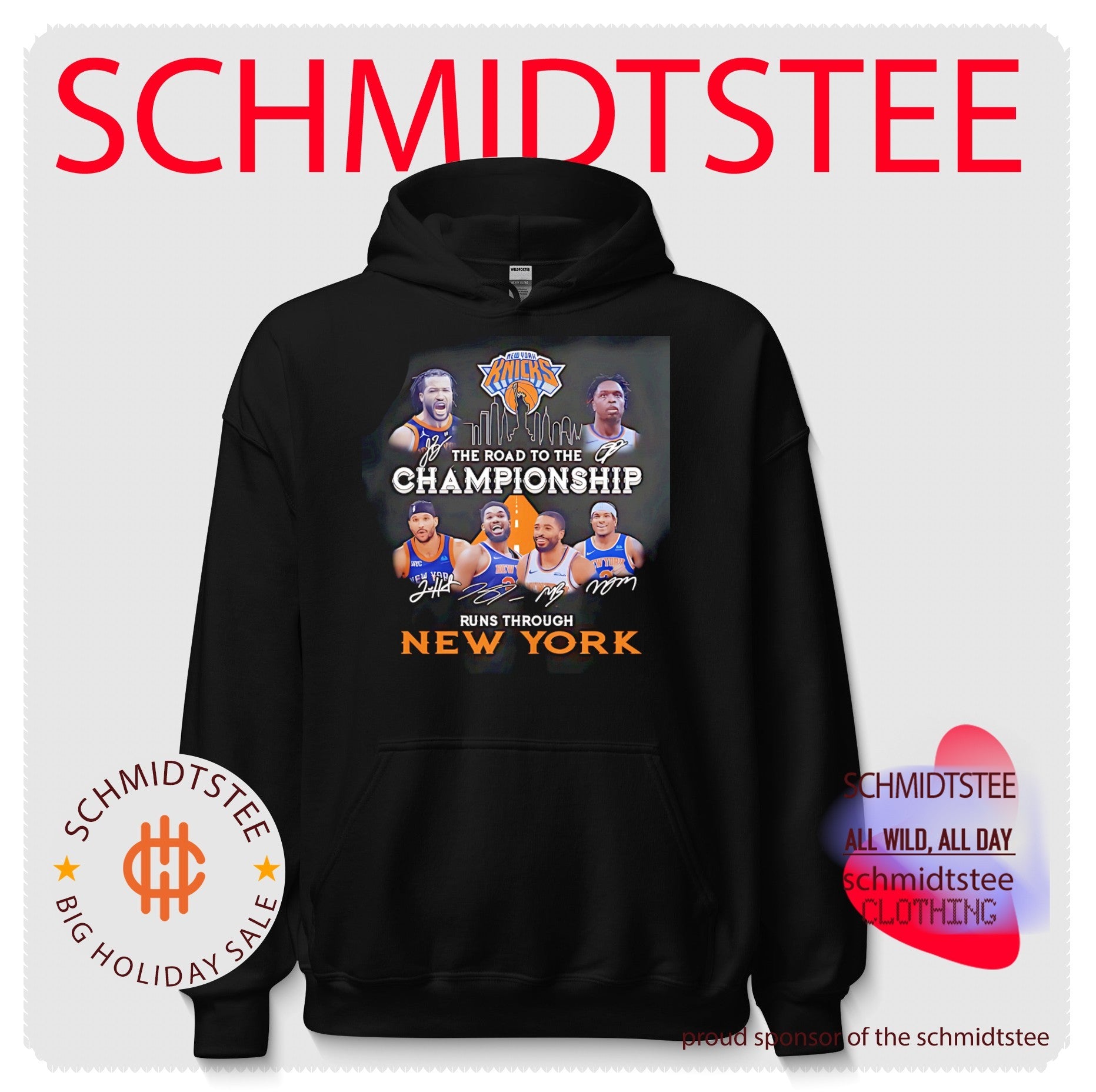 New York Knicks the road to the championship runs through New York graphic shirt