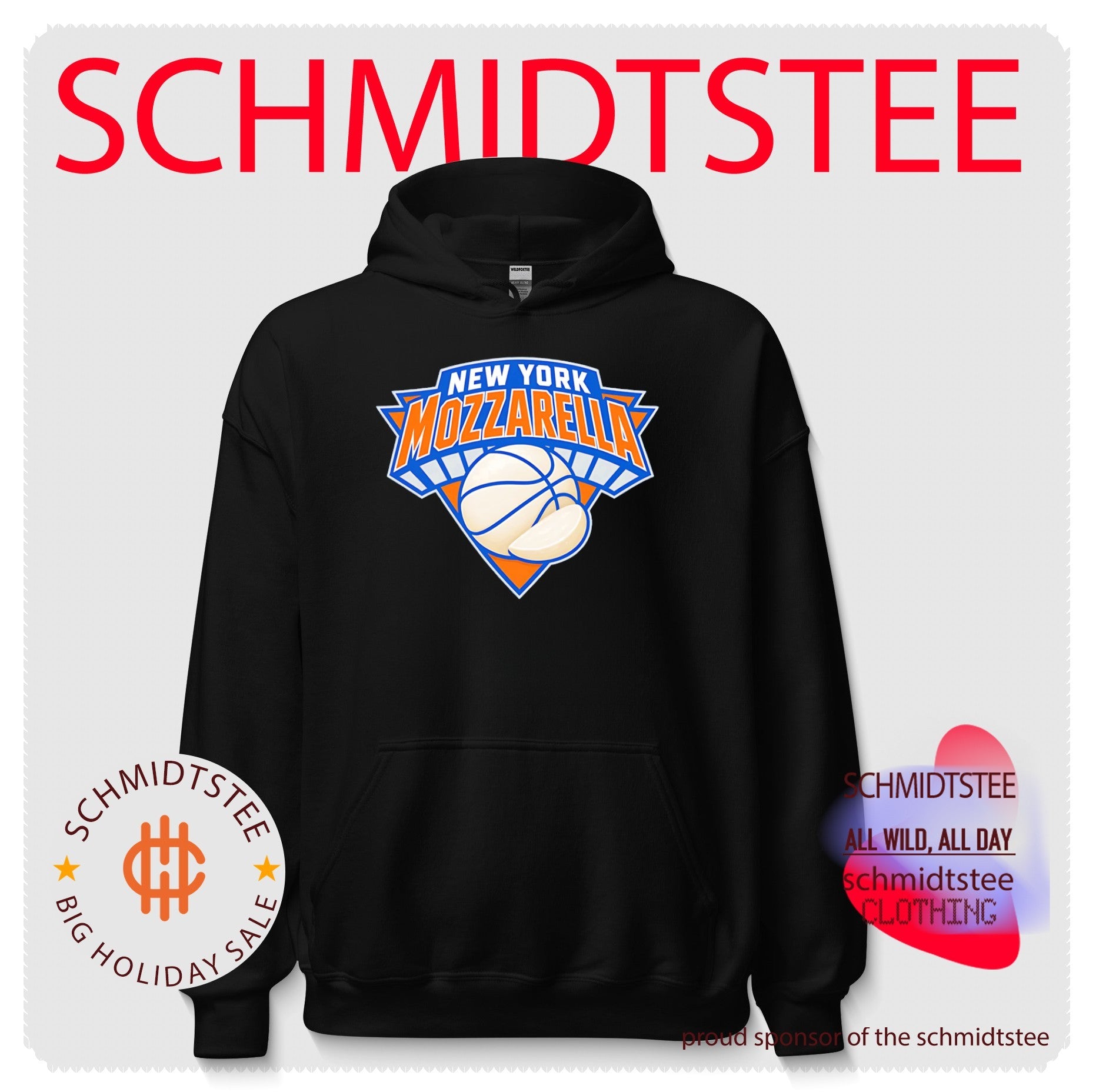New York Mozzarella New York Knicks logo shirt